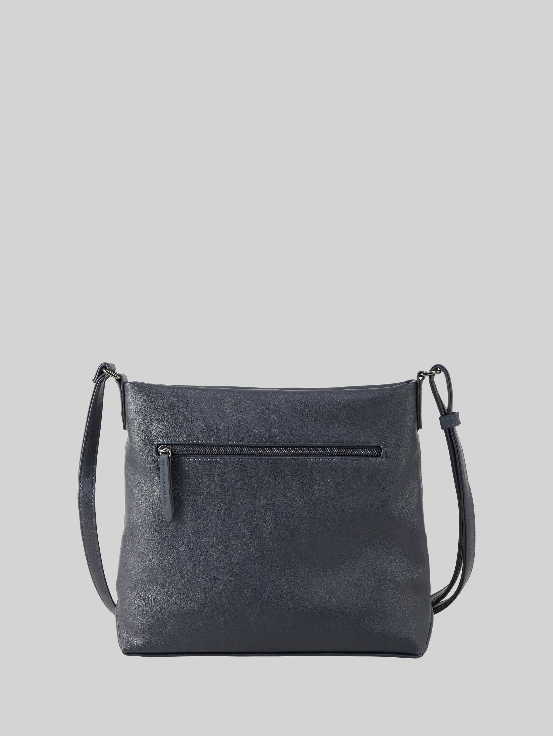 TTGIA M shoulder bag in faux leather - dark blue - Product rear view