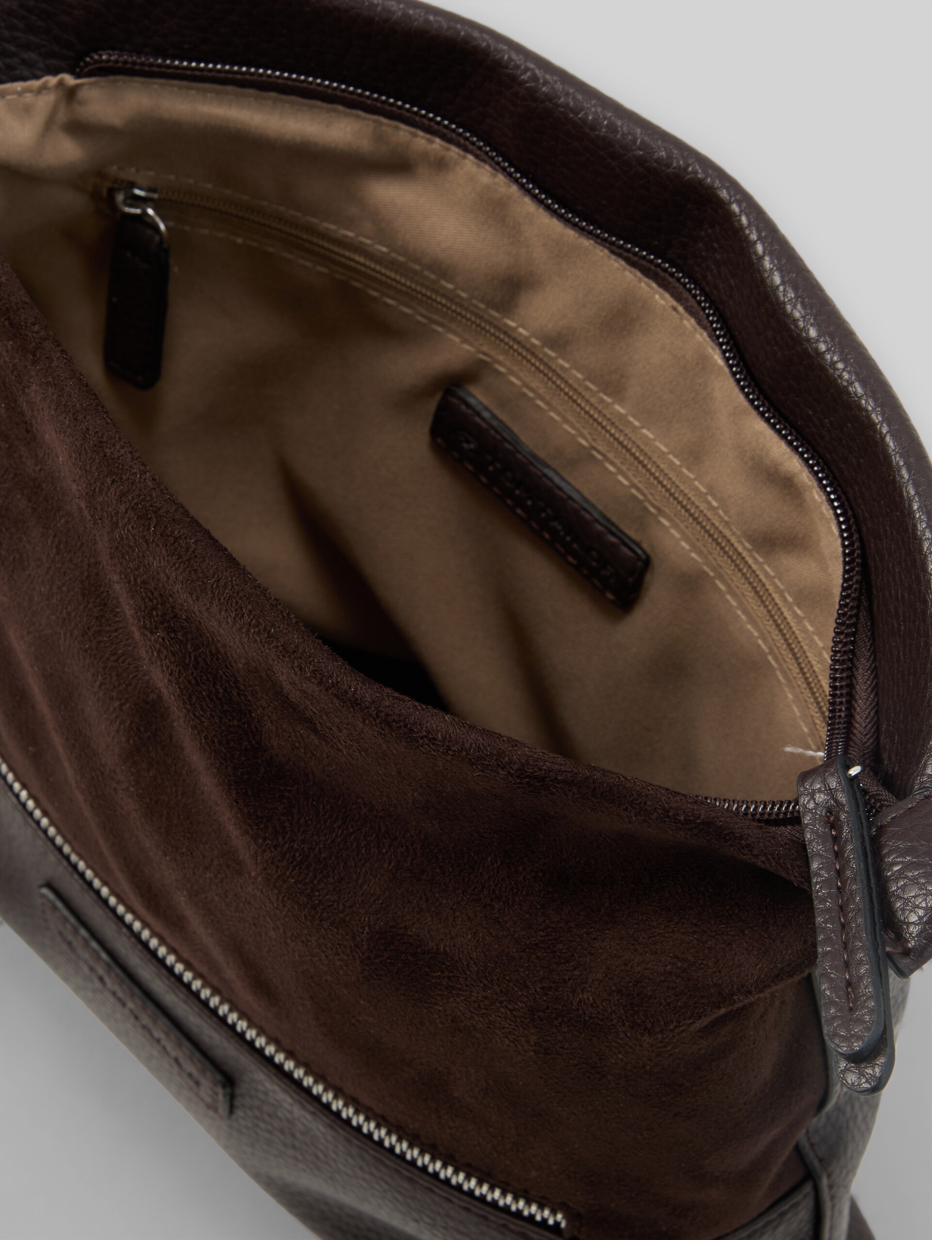 TTGIA M schoudertas van imitatieleer - mixed brown - zijaanzicht product 