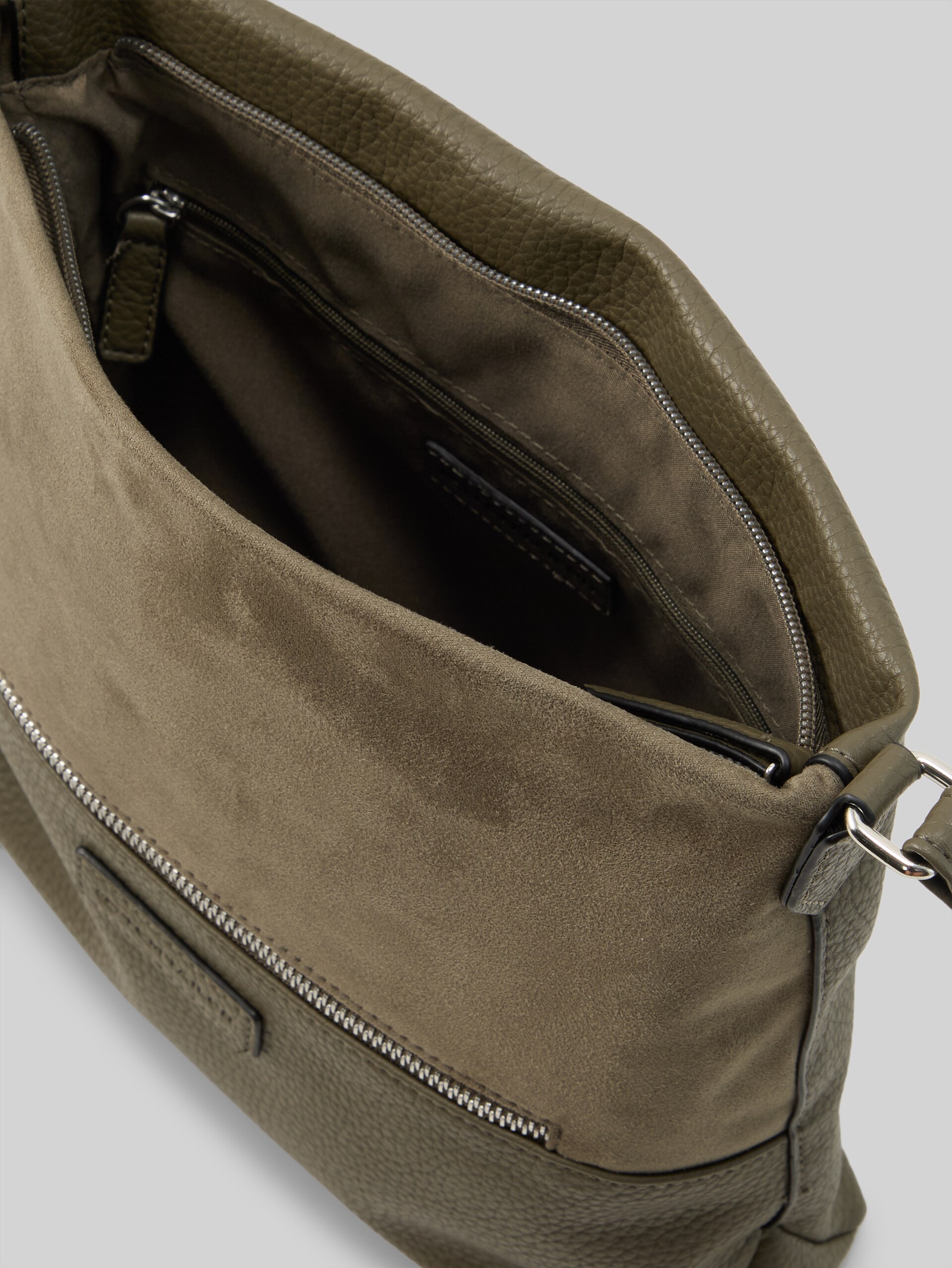 TTGIA M schoudertas van imitatieleer - mixed khaki - zijaanzicht product 