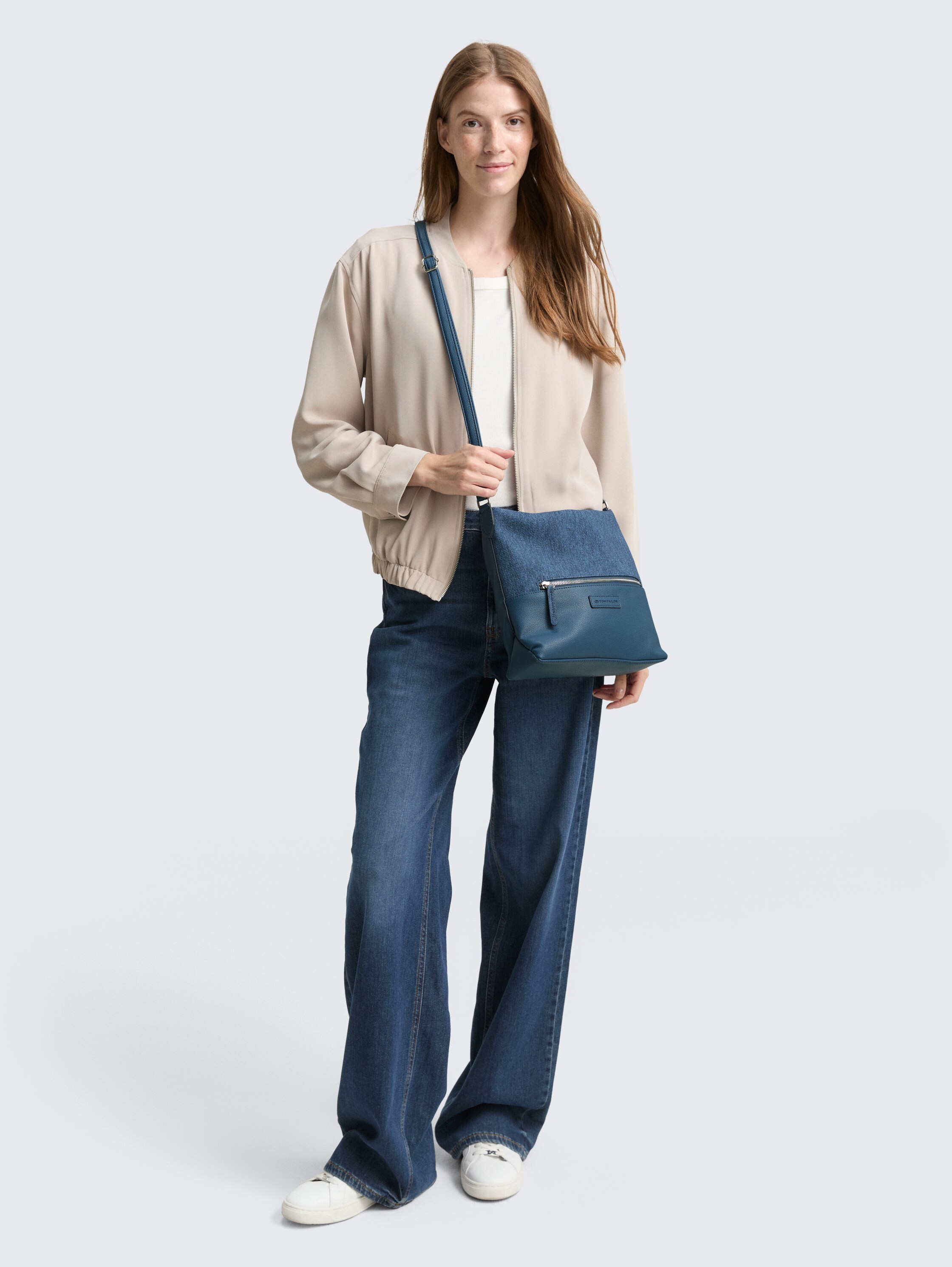 TTGIA M Umhängetasche aus Lederimitat - mixed_denim_blue - 