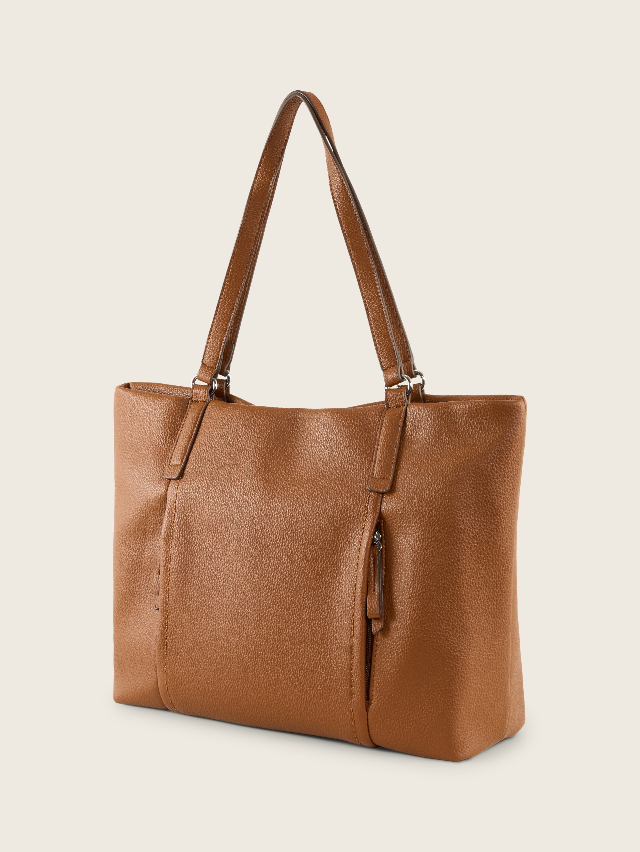TTBECA L Shopper mit Reißverschluss-Details - cognac_brandy - 