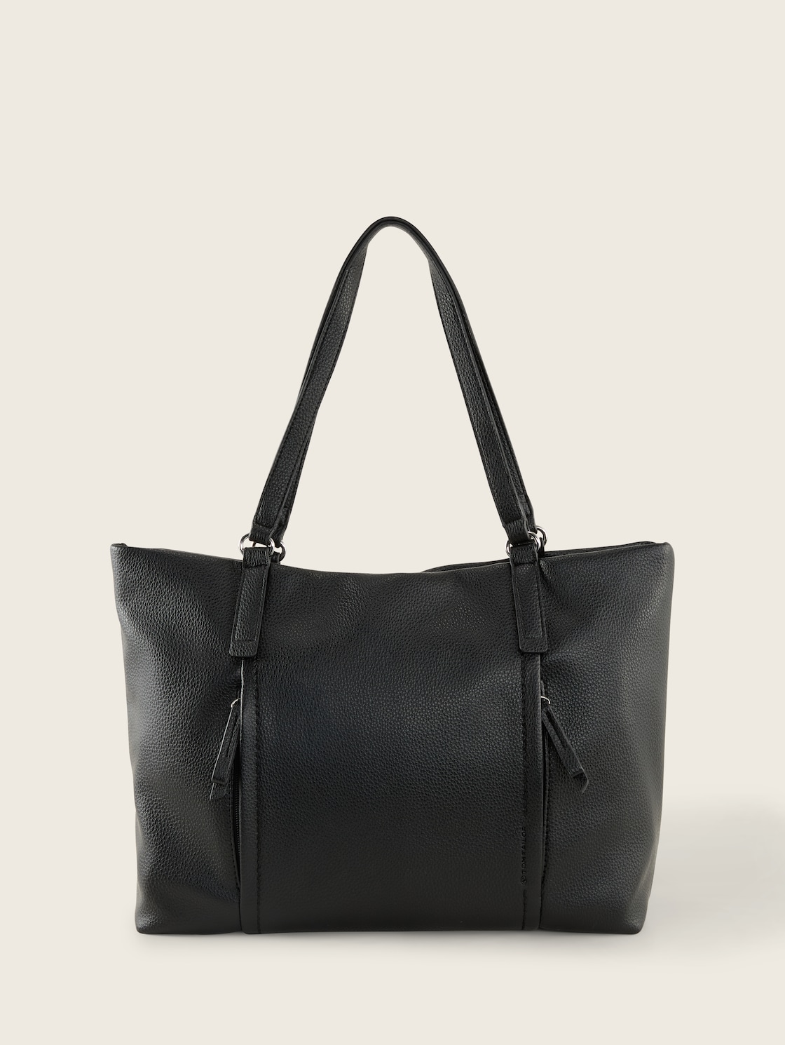 TTBECA L Shopper mit Reißverschluss-Details - schwarz / black - Vorder-Produkt-Ansicht