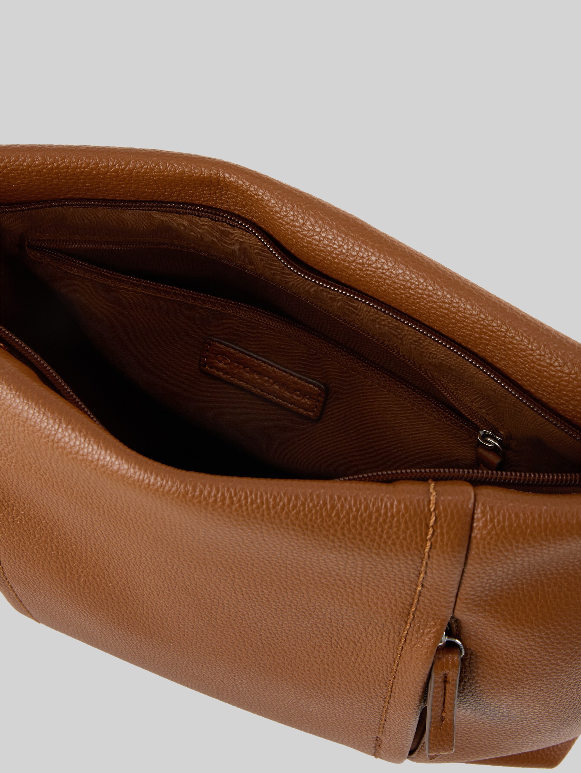 TTBECA M Pouch bag with zip details - cognac / brandy - side product view 
