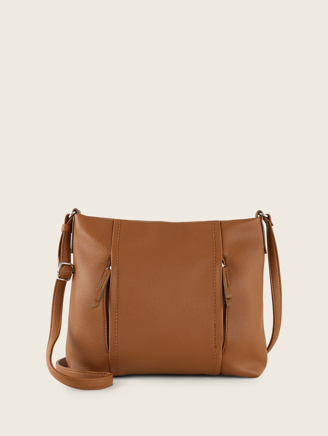 TTBECA M Beuteltasche mit Reißverschluss-Details - cognac / brandy - Vorder-Produkt-Ansicht