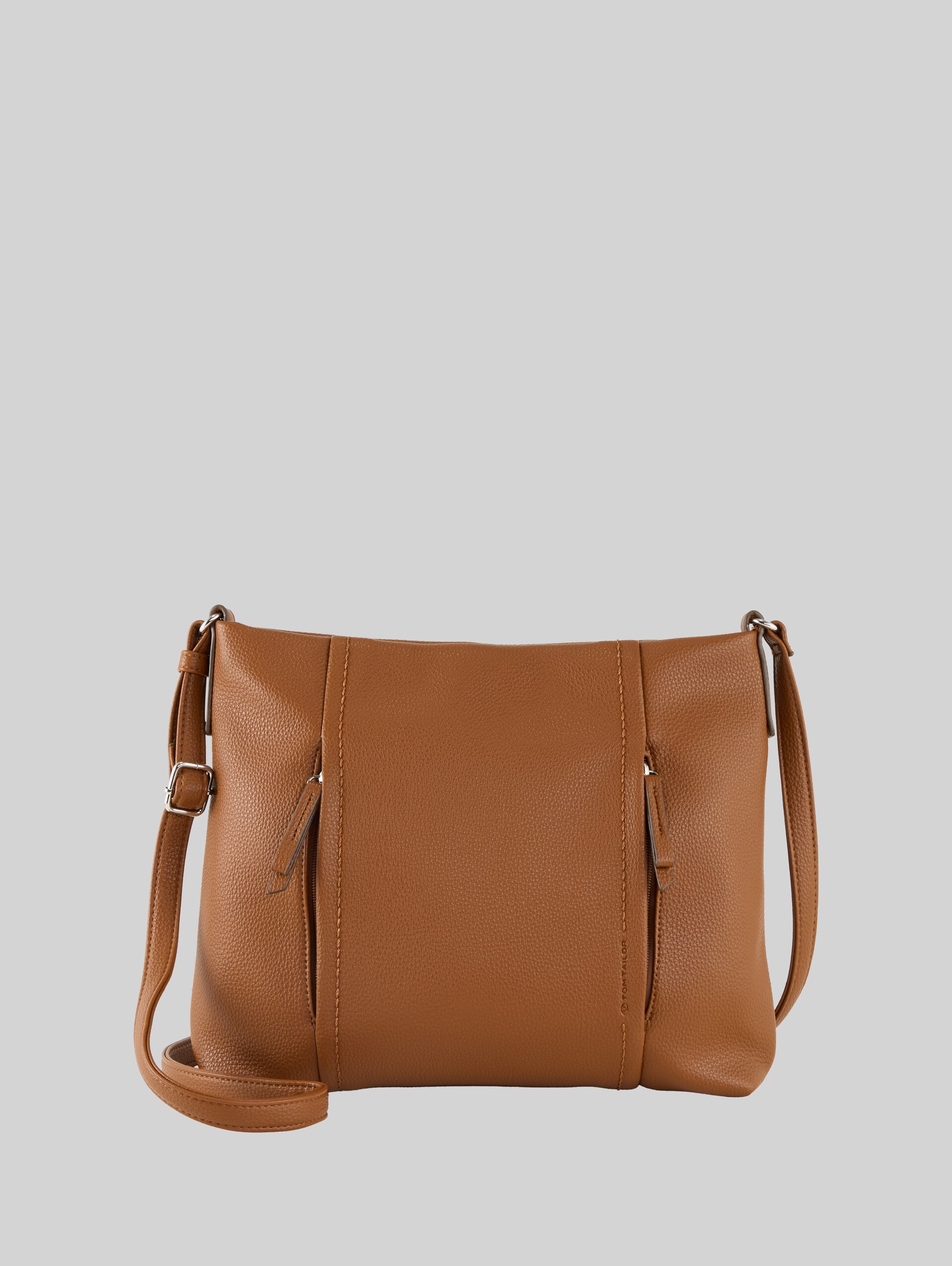 TTBECA M Pouch bag with zip details - cognac / brandy - Front product view
