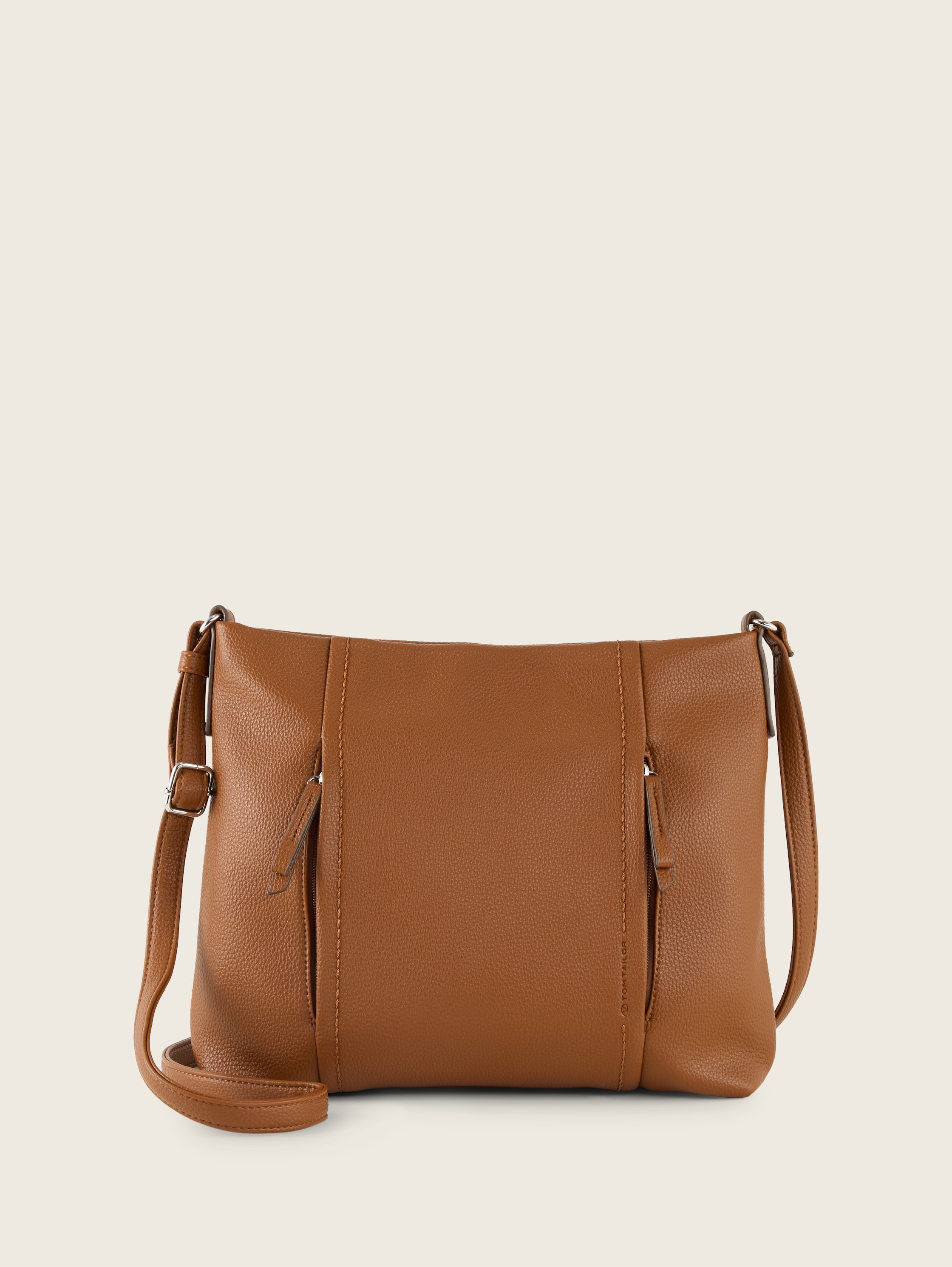 TTBECA M Beuteltasche mit Reißverschluss-Details - cognac_brandy - 