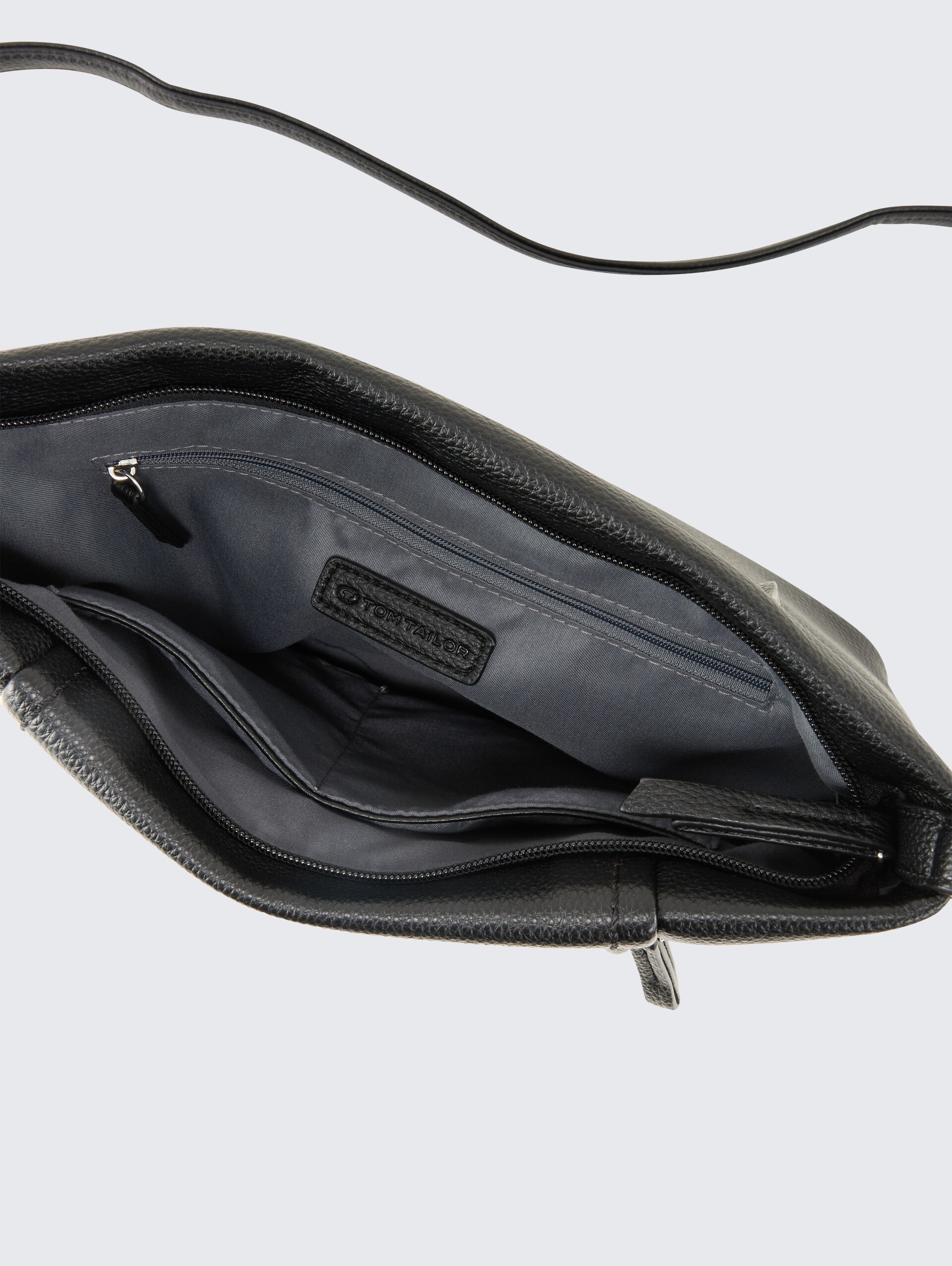TTBECA M Beuteltasche mit Reißverschluss-Details - schwarz / black - seitliche Produkt-Ansicht 