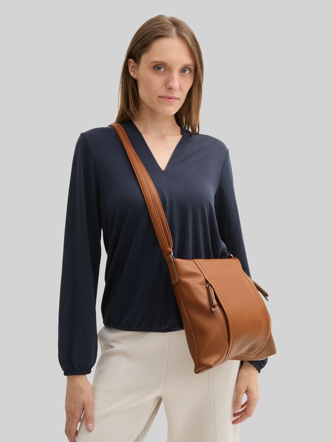TTBECA M Umhängetasche mit Reißverschluss-Details von Women, cognac / brandy