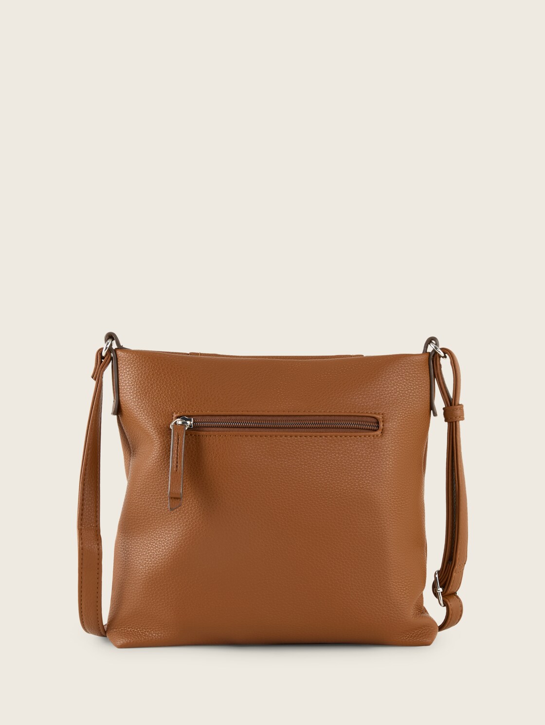 TTBECA M Umhängetasche mit Reißverschluss-Details - cognac / brandy - Produkt-Rückansicht