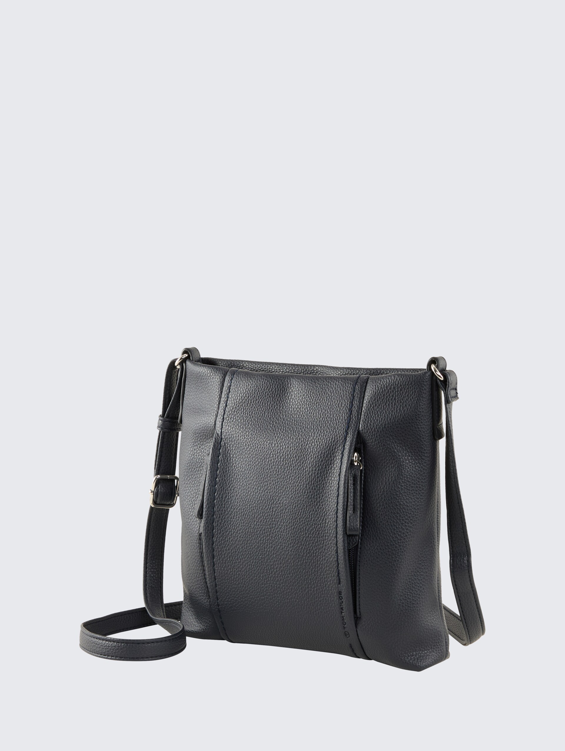 TTBECA M Umhängetasche mit Reißverschluss-Details - dark blue - seitliche Produkt-Ansicht 