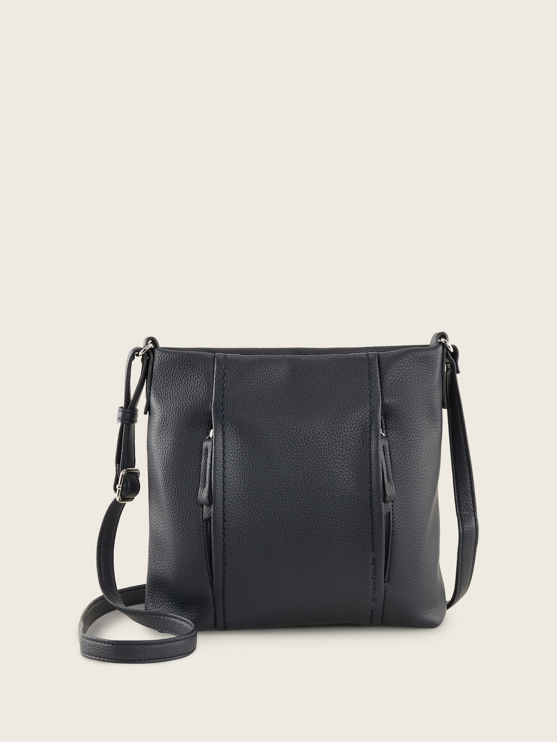 TTBECA M Umhängetasche mit Reißverschluss-Details - dark blue - Vorder-Produkt-Ansicht