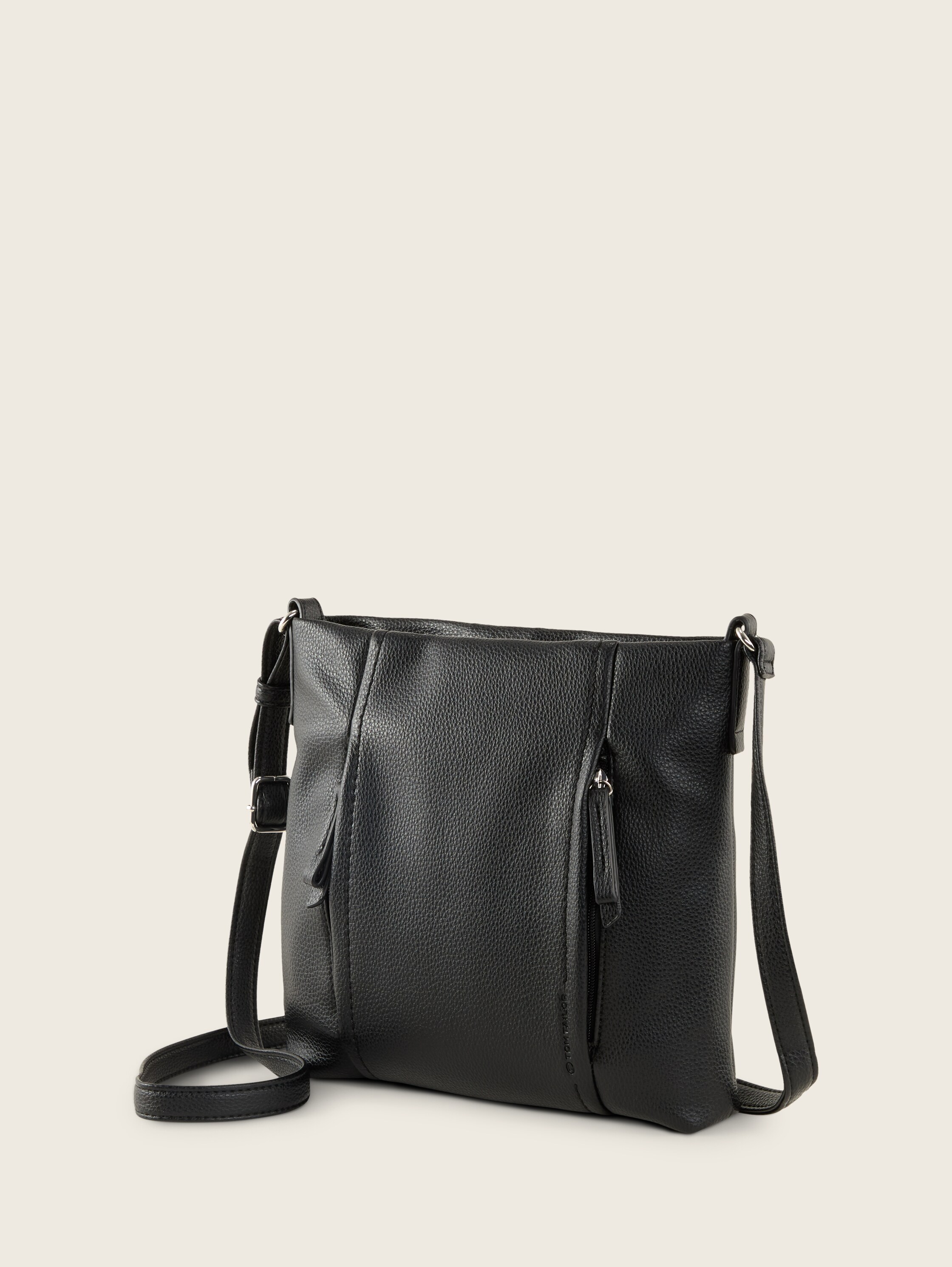 TTBECA M Umhängetasche mit Reißverschluss-Details - schwarz_black - 