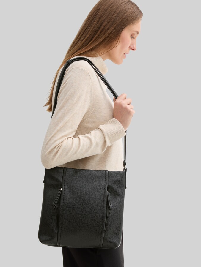 TTBECA M Umhängetasche mit Reißverschluss-Details von Women, schwarz / black