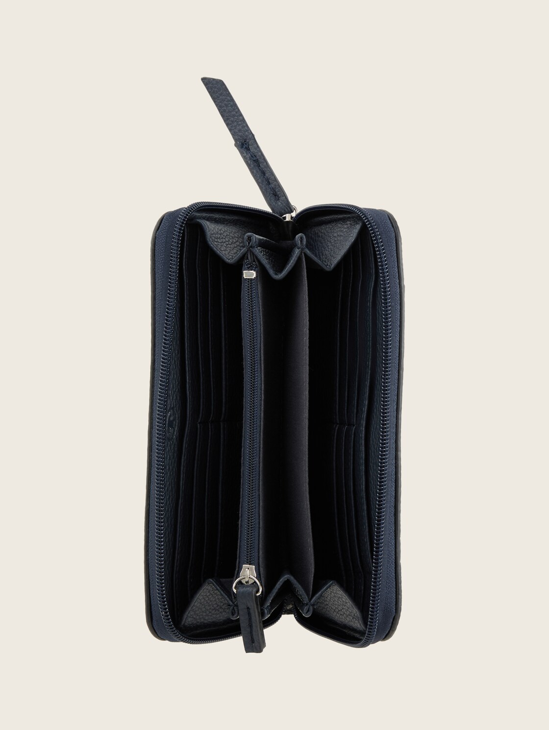 TTBECA Portemonnaie mit Ziernähten - dark blue - seitliche Produkt-Ansicht 