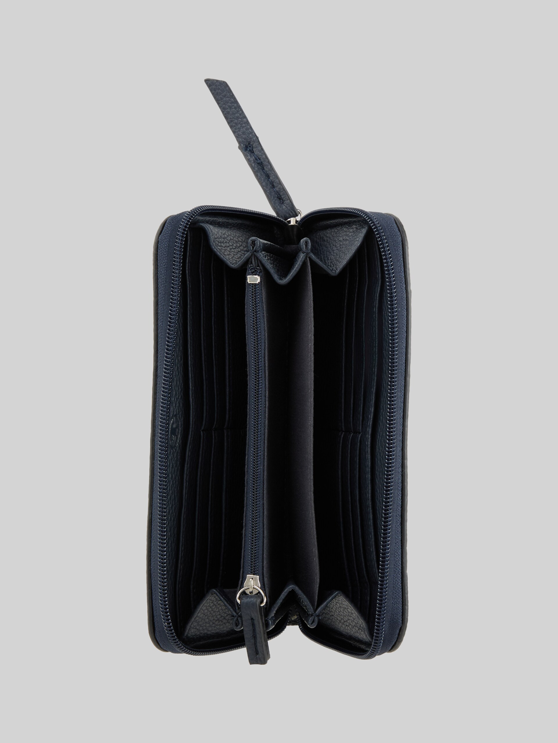 TTBECA portemonnee met decoratieve stiksels - dark blue - zijaanzicht product 