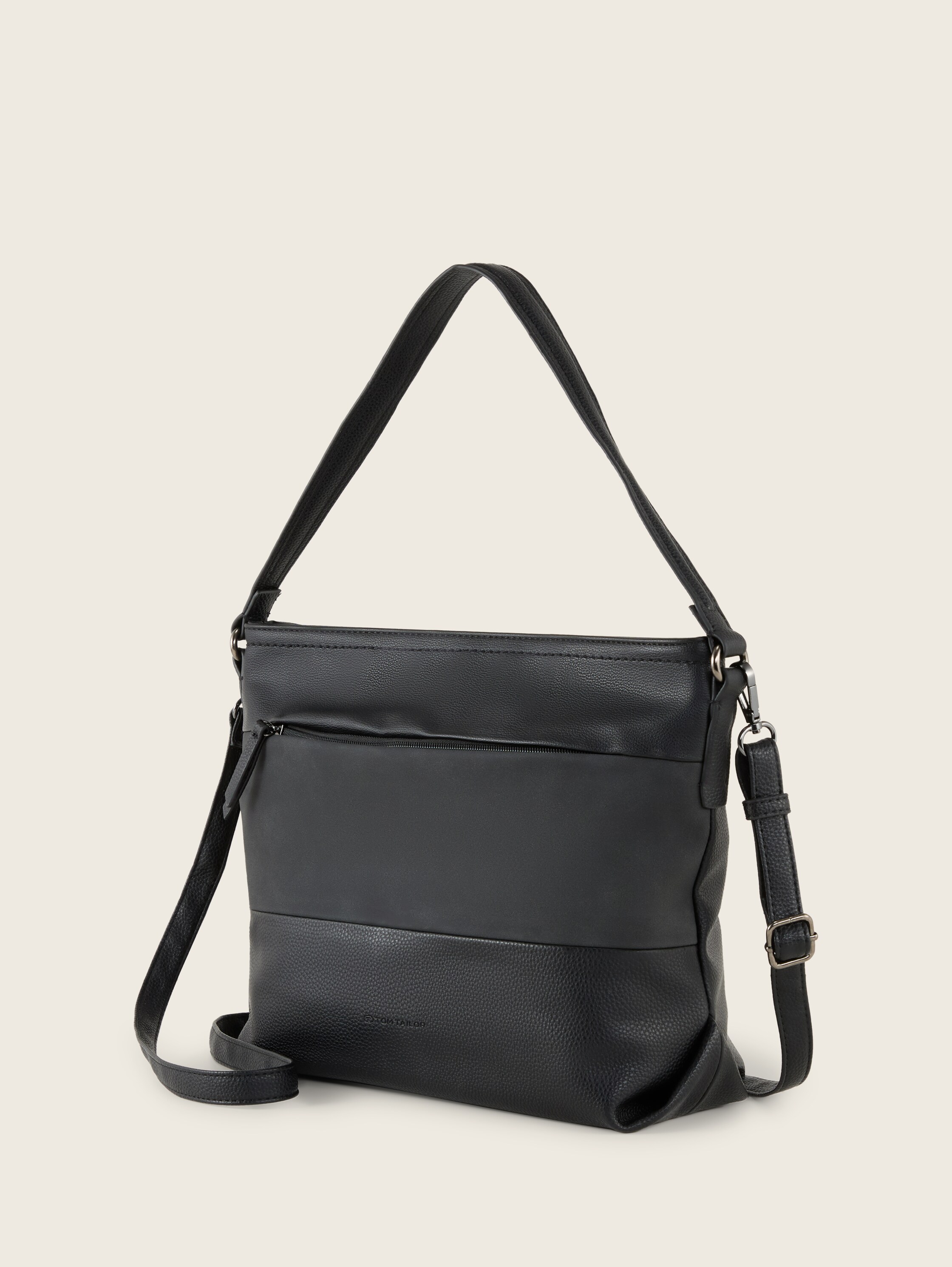 TTNICOLINA M Schultertasche mit Material-Mix - mixed_black - 