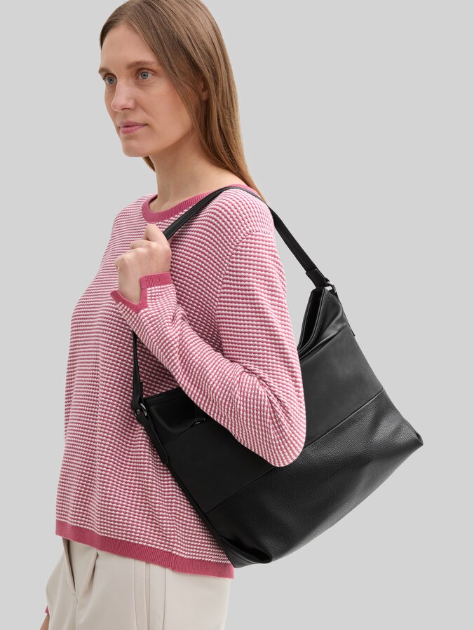 TTNICOLINA M Schultertasche mit Material-Mix von Women, mixed black
