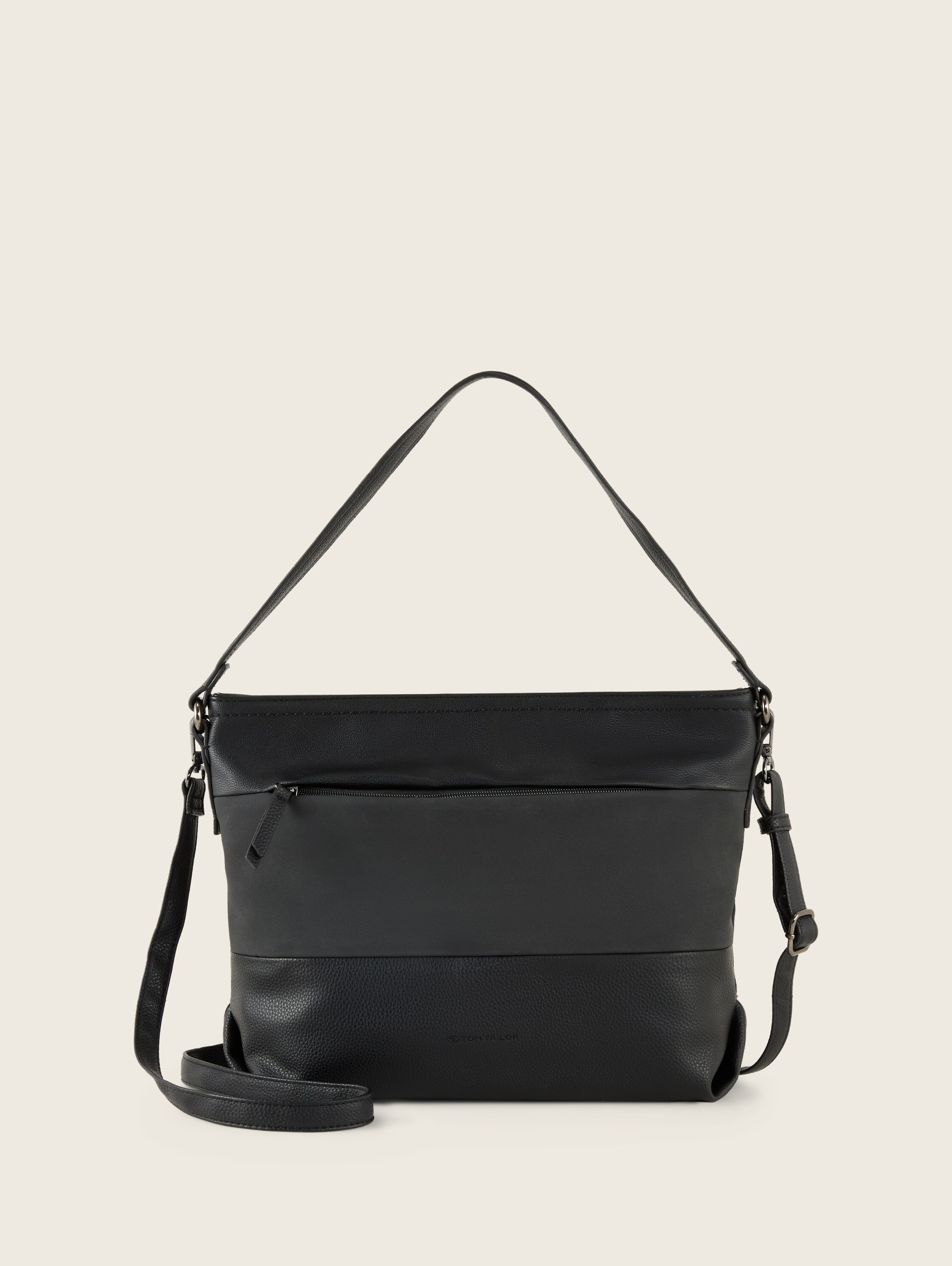 TTNICOLINA M Schultertasche mit Material-Mix - mixed_black - 