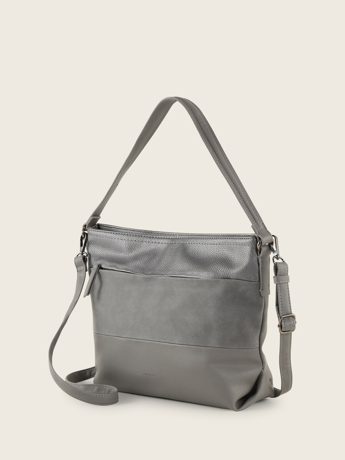 TTNICOLINA M Shoulder bag with material mix - mixed grey - side product view 