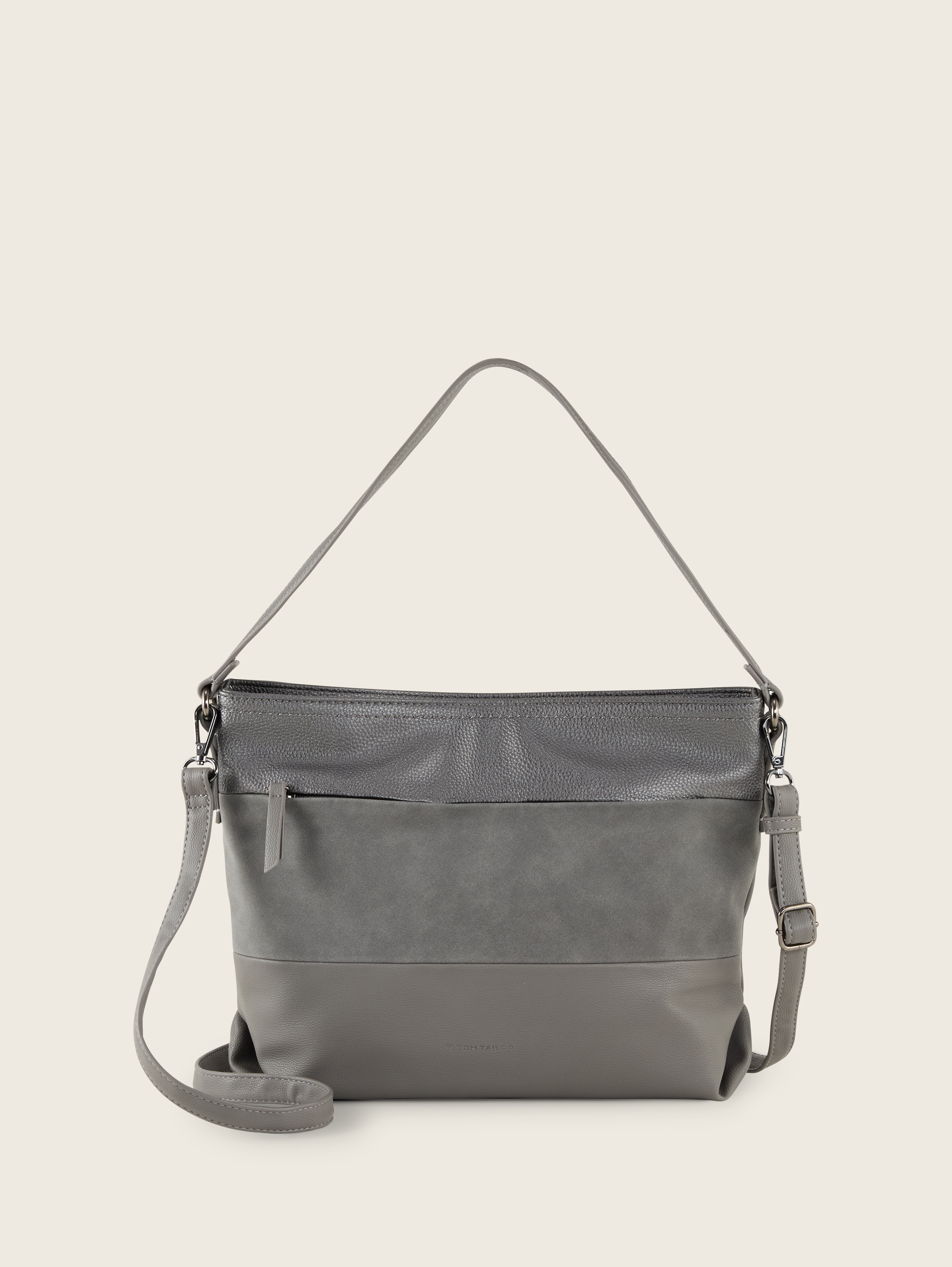 TTNICOLINA M Schultertasche mit Material-Mix von Women, mixed grey