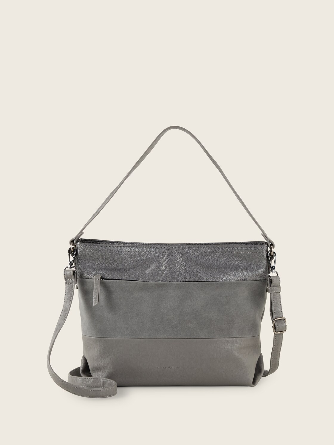TTNICOLINA M Shoulder bag with material mix - mixed grey - Front product view
