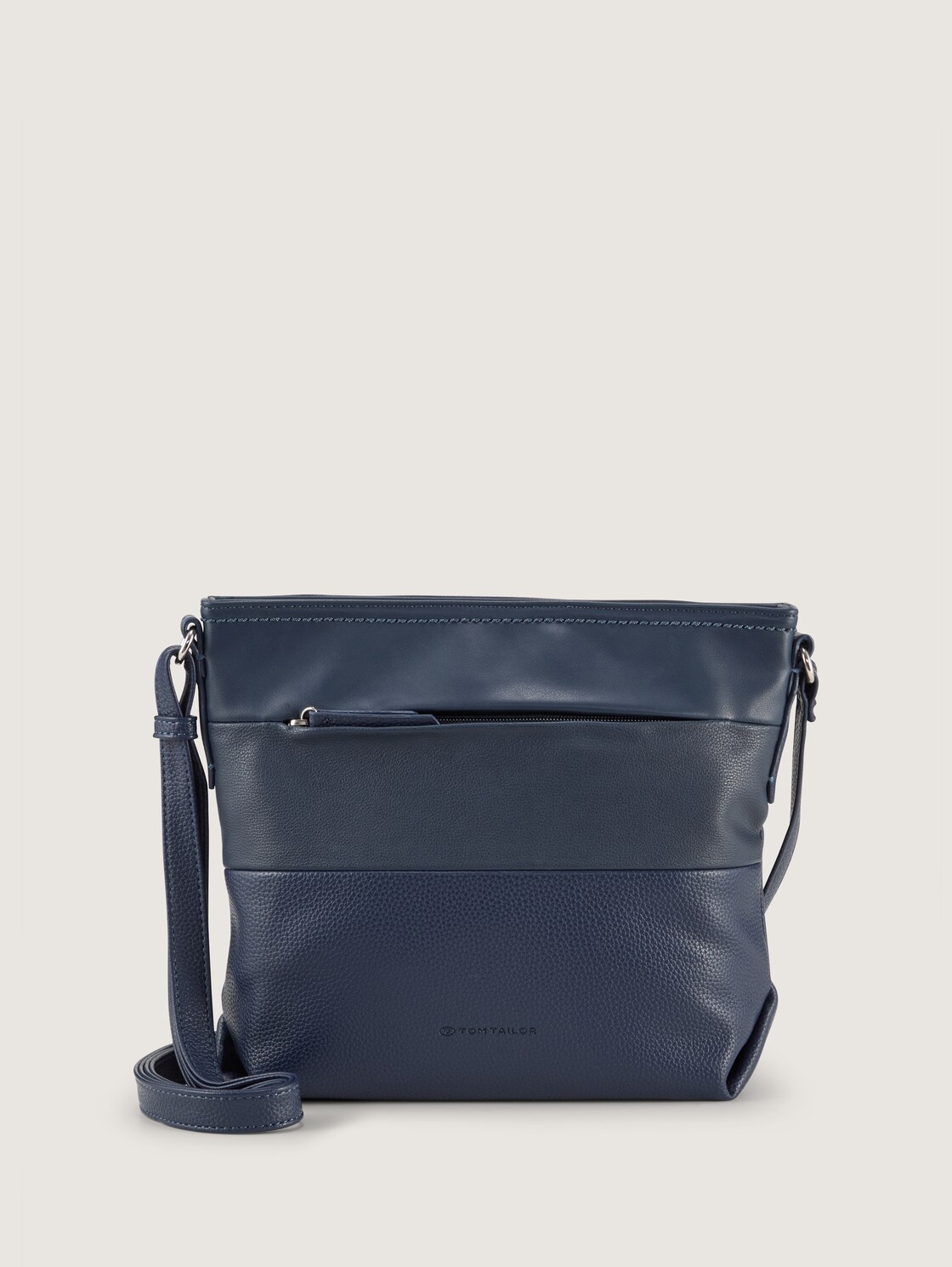 TTNICOLINA M Umhängetasche mit Material-Mix - dark blue - Vorder-Produkt-Ansicht