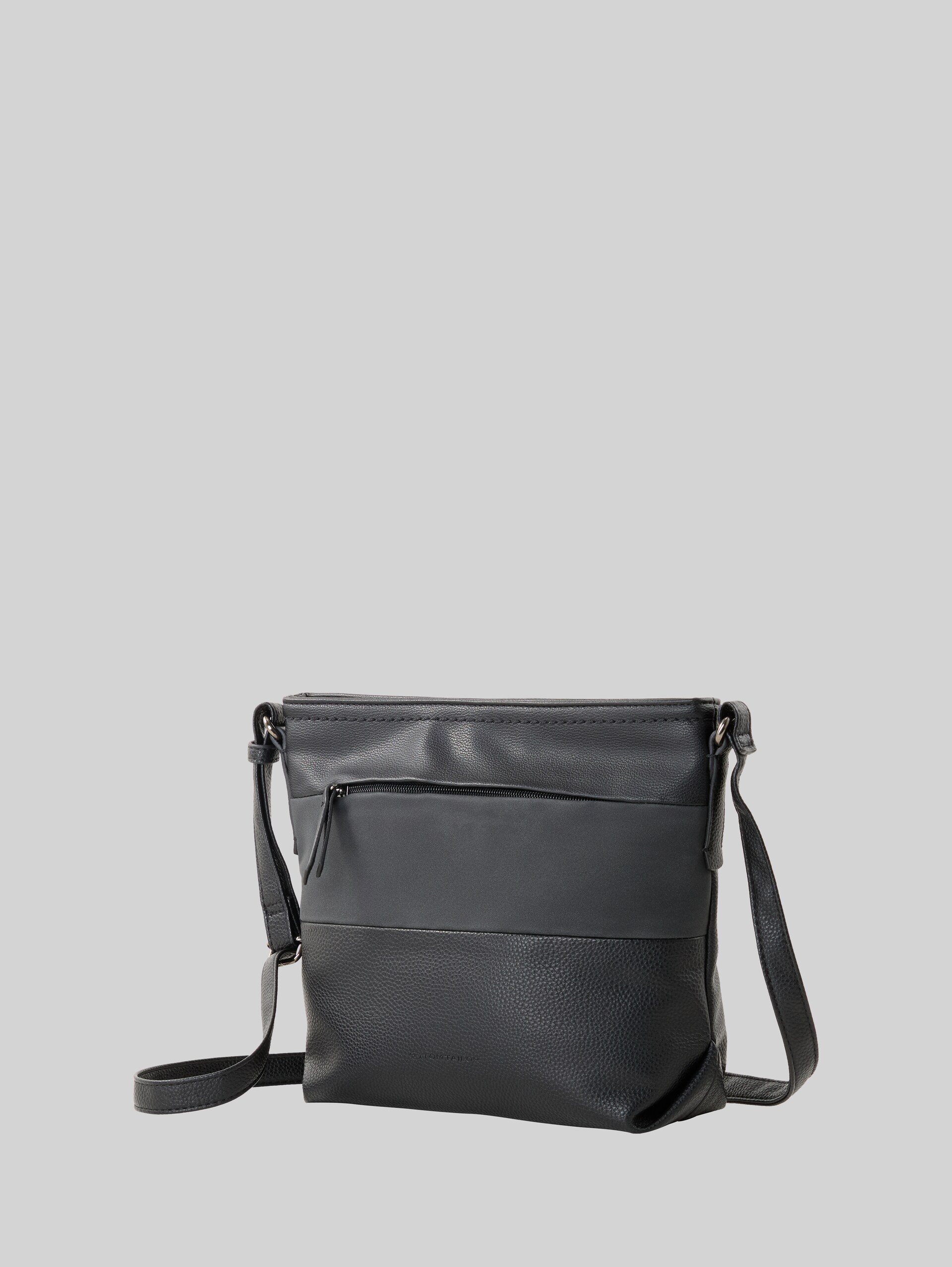 TTNICOLINA M Umhängetasche mit Material-Mix - mixed black - seitliche Produkt-Ansicht 