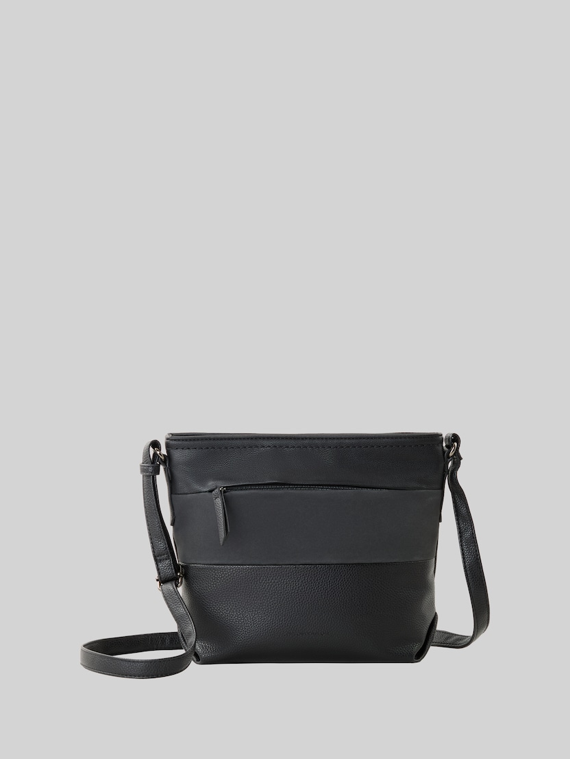 TTNICOLINA M crossbody bag with mixed materials by Women, mixed black