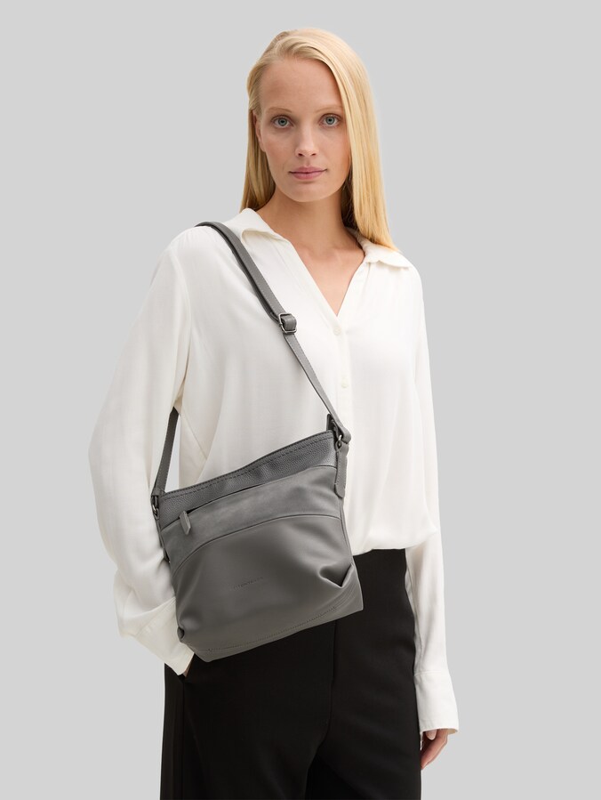 TTNICOLINA M Umhängetasche mit Material-Mix von Women, mixed grey
