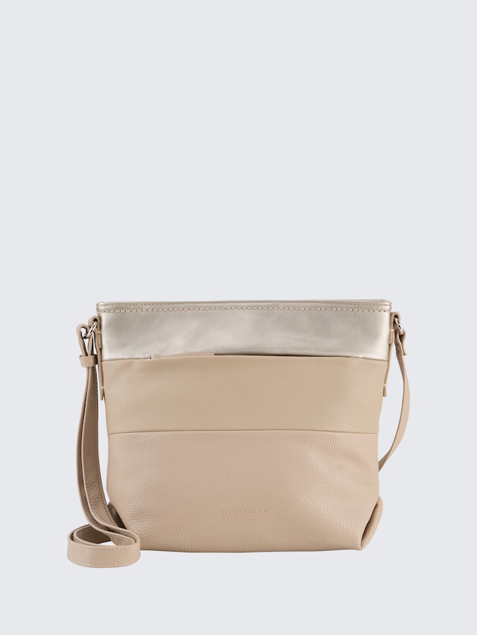 TTNICOLINA M shoulder bag with material mix by Women, mixed taupe