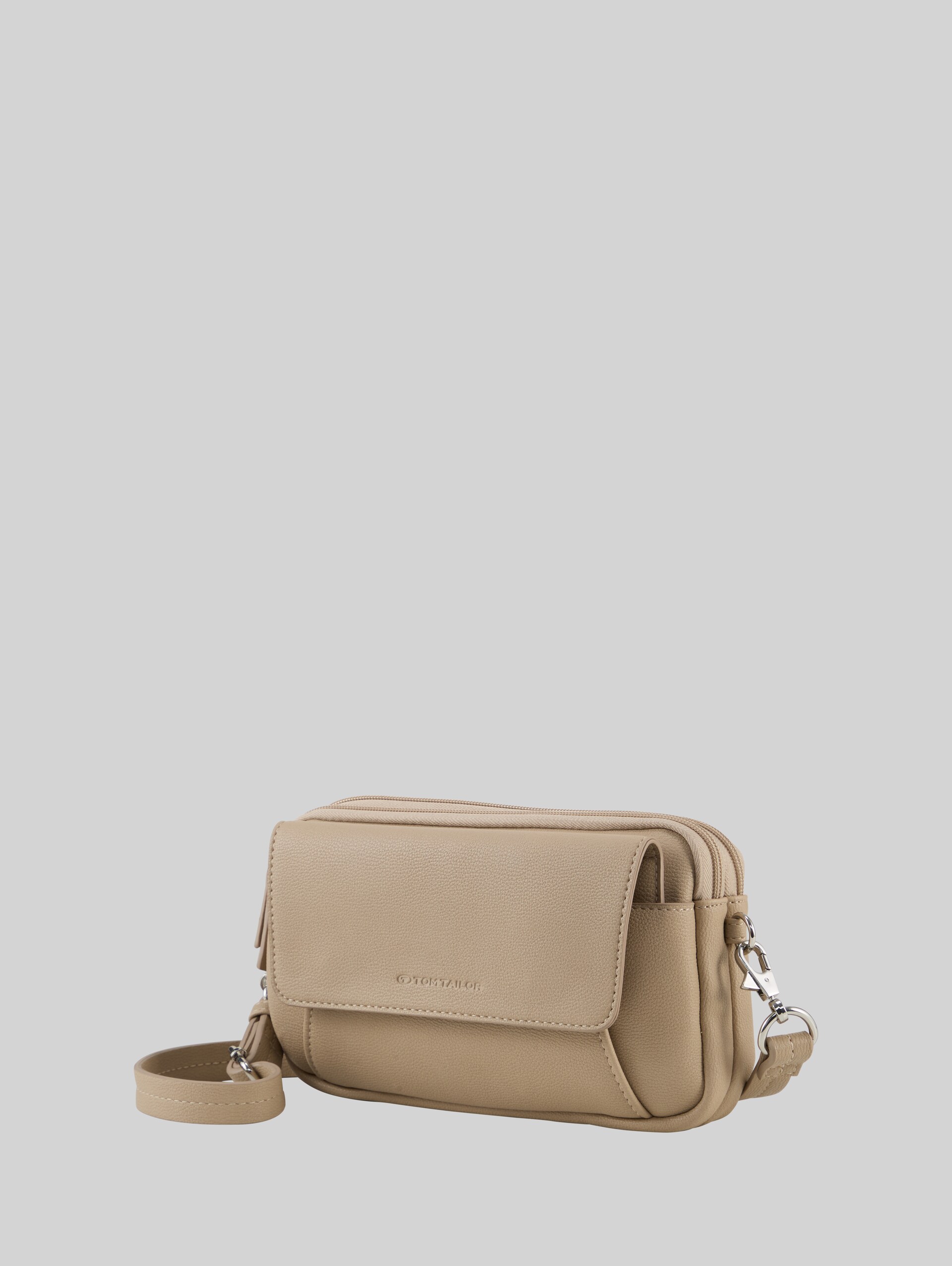 TTTILLY S Umhängetasche mit Umschlag - taupe / taupe - seitliche Produkt-Ansicht 