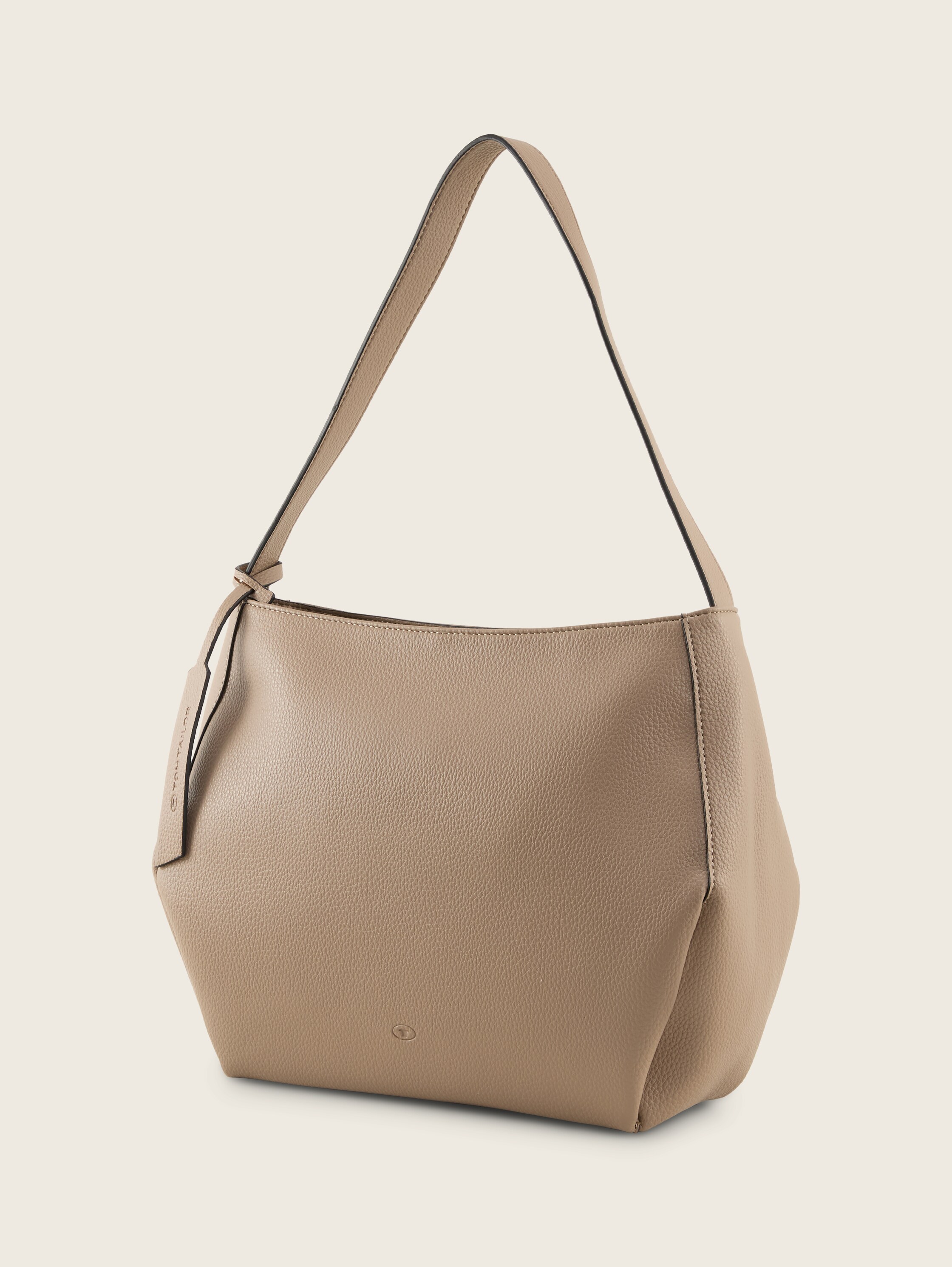 TTBERIT M Beuteltasche mit Logo-Anhänger - taupe_taupe - 