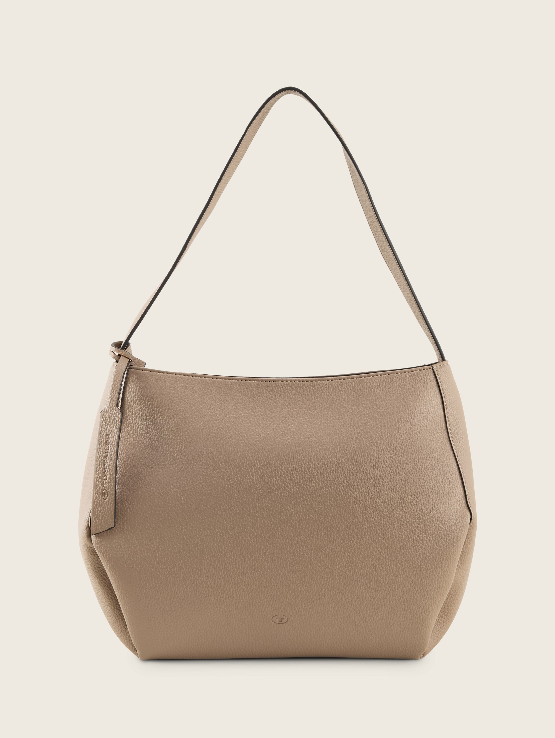 TTBERIT M Beuteltasche mit Logo-Anhänger - taupe_taupe - 