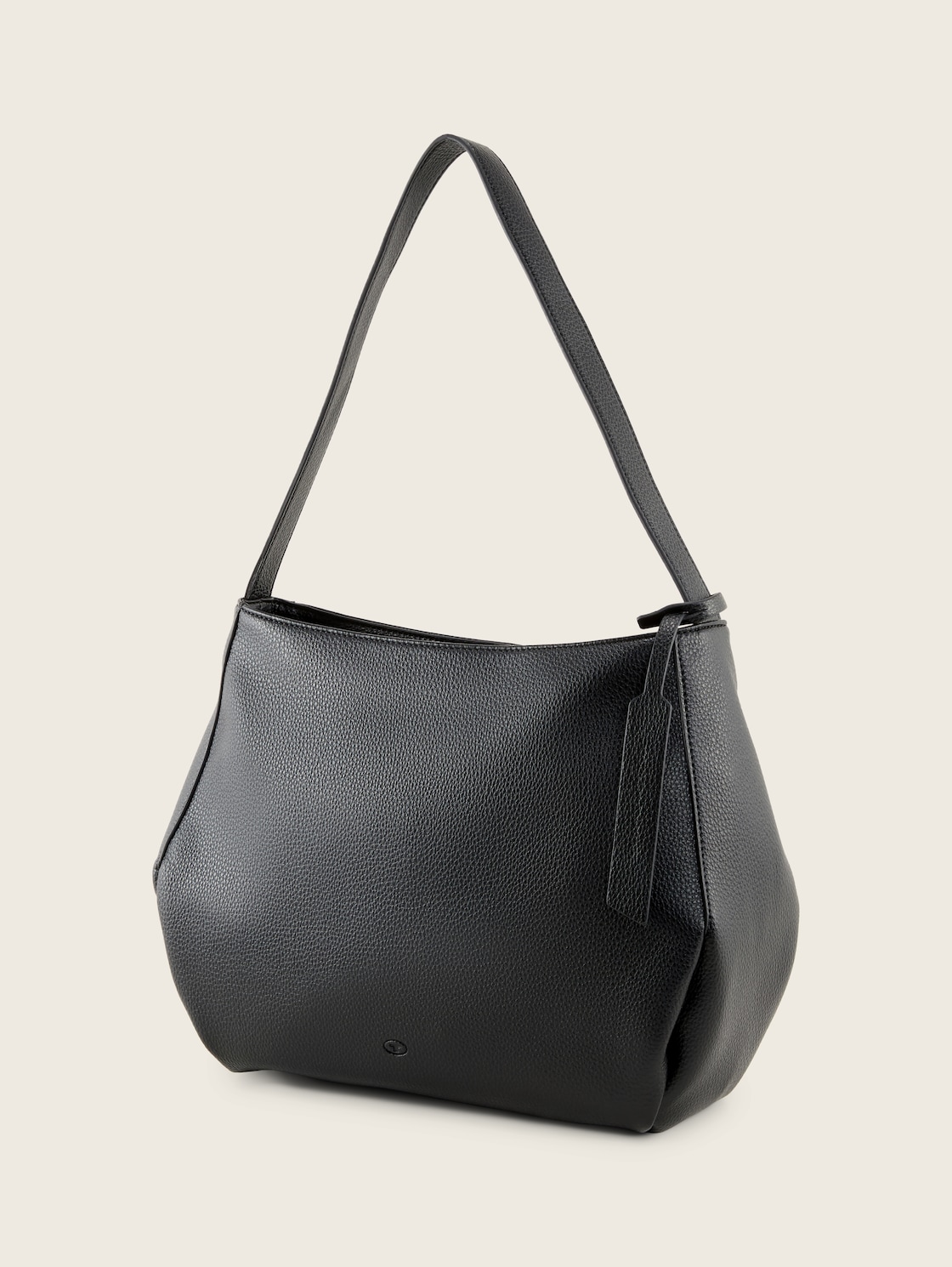 TTBERIT M Beuteltasche mit Logo-Anhänger - schwarz / black - seitliche Produkt-Ansicht 