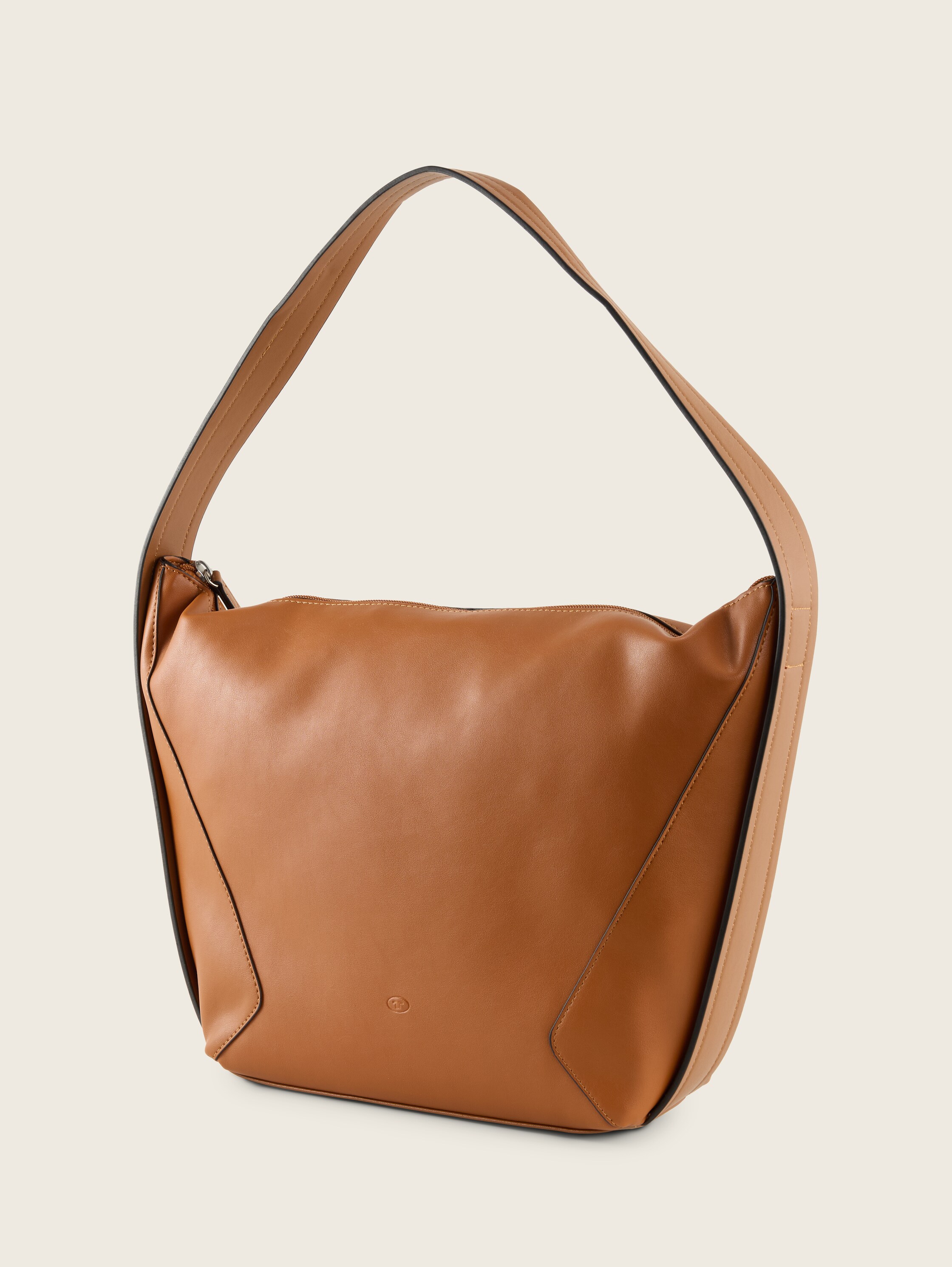 TTMANOLA L Beuteltasche mit Ziernähten - cognac_brandy - 