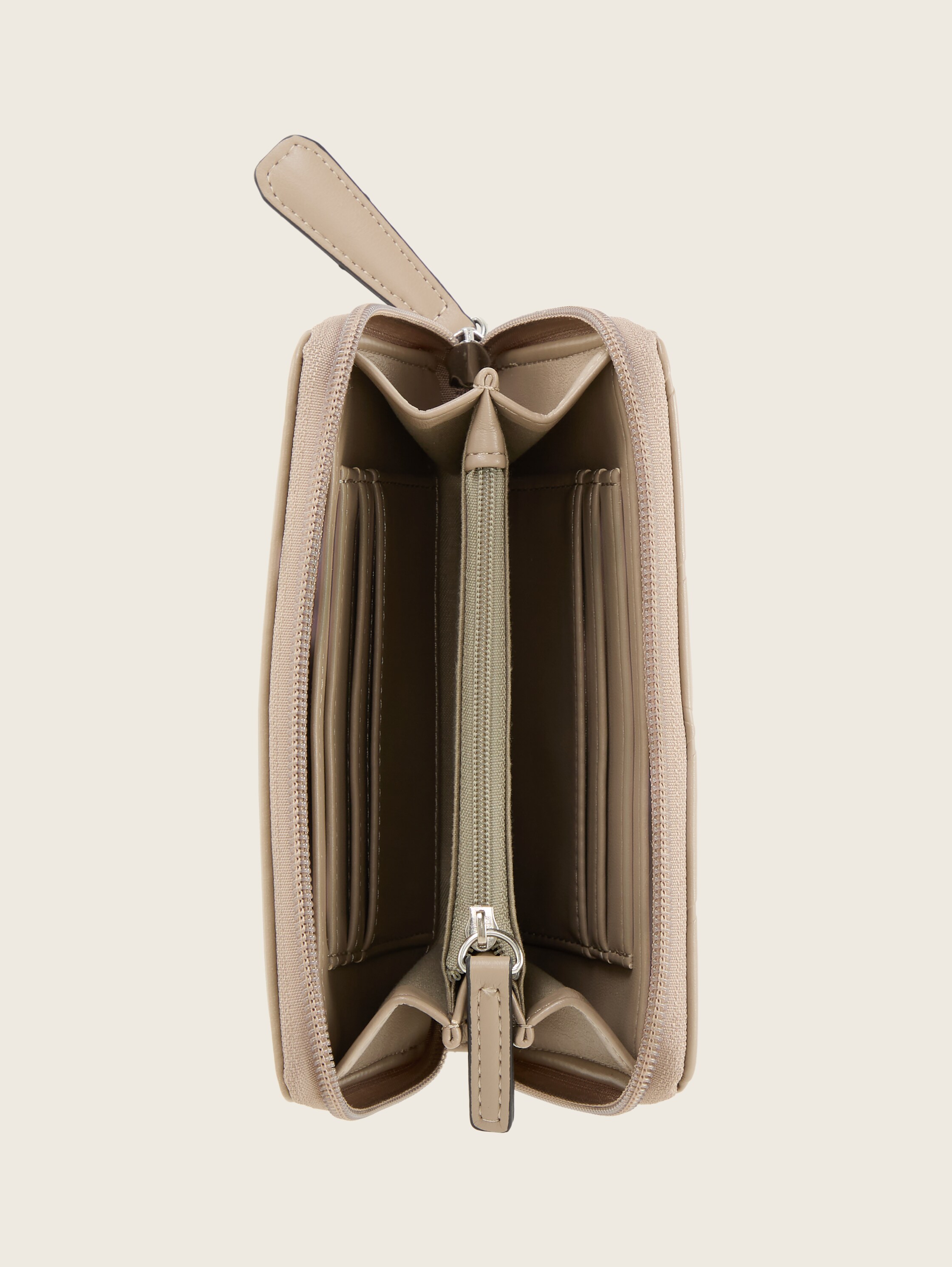 TTAMELA Portemonnaie mit Stepp-Details - taupe_taupe - 