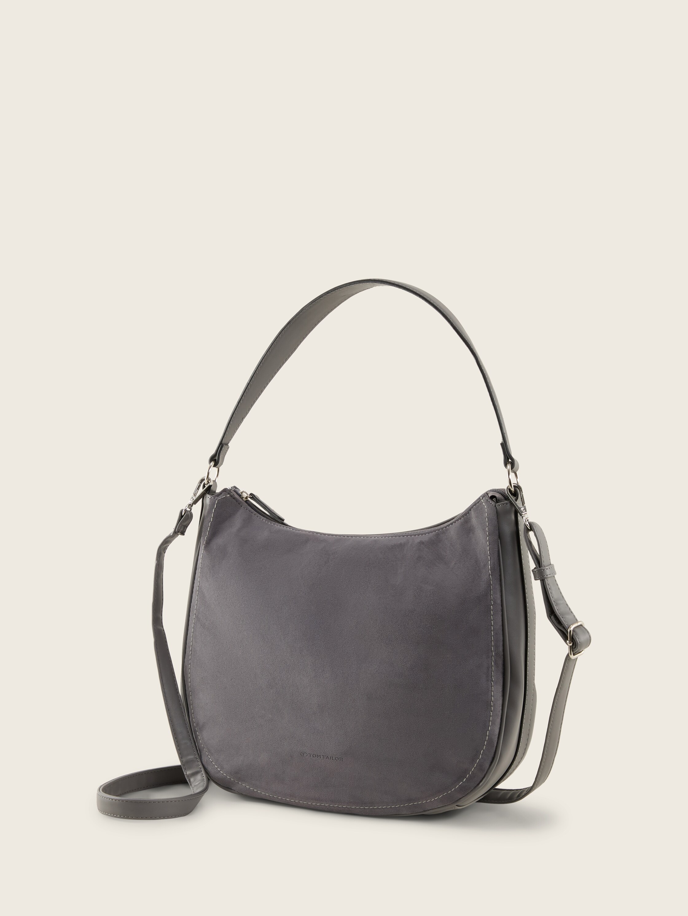 TTLORELLA M Beuteltasche mit Velourlederimitat - grey - 