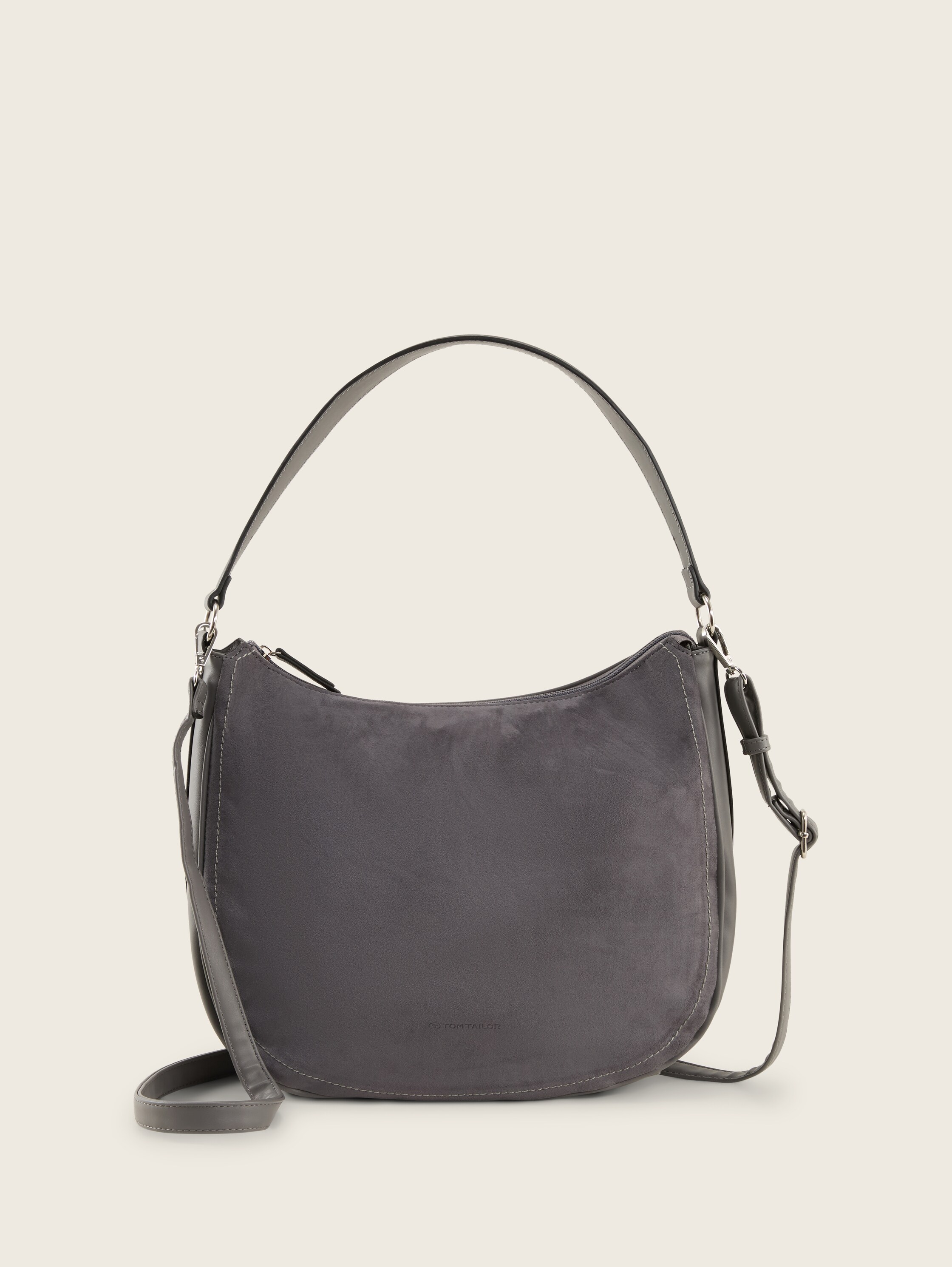 TTLORELLA M Beuteltasche mit Velourlederimitat - grey - 