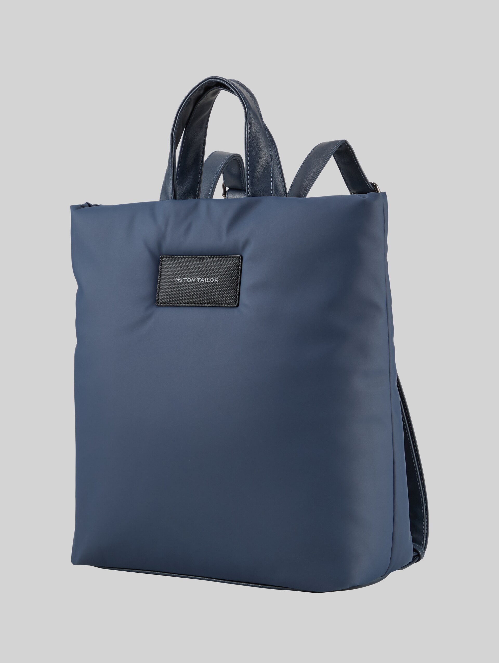 TTPATTI M backpack made from water-repellent recycled nylon - dark blue - side product view 