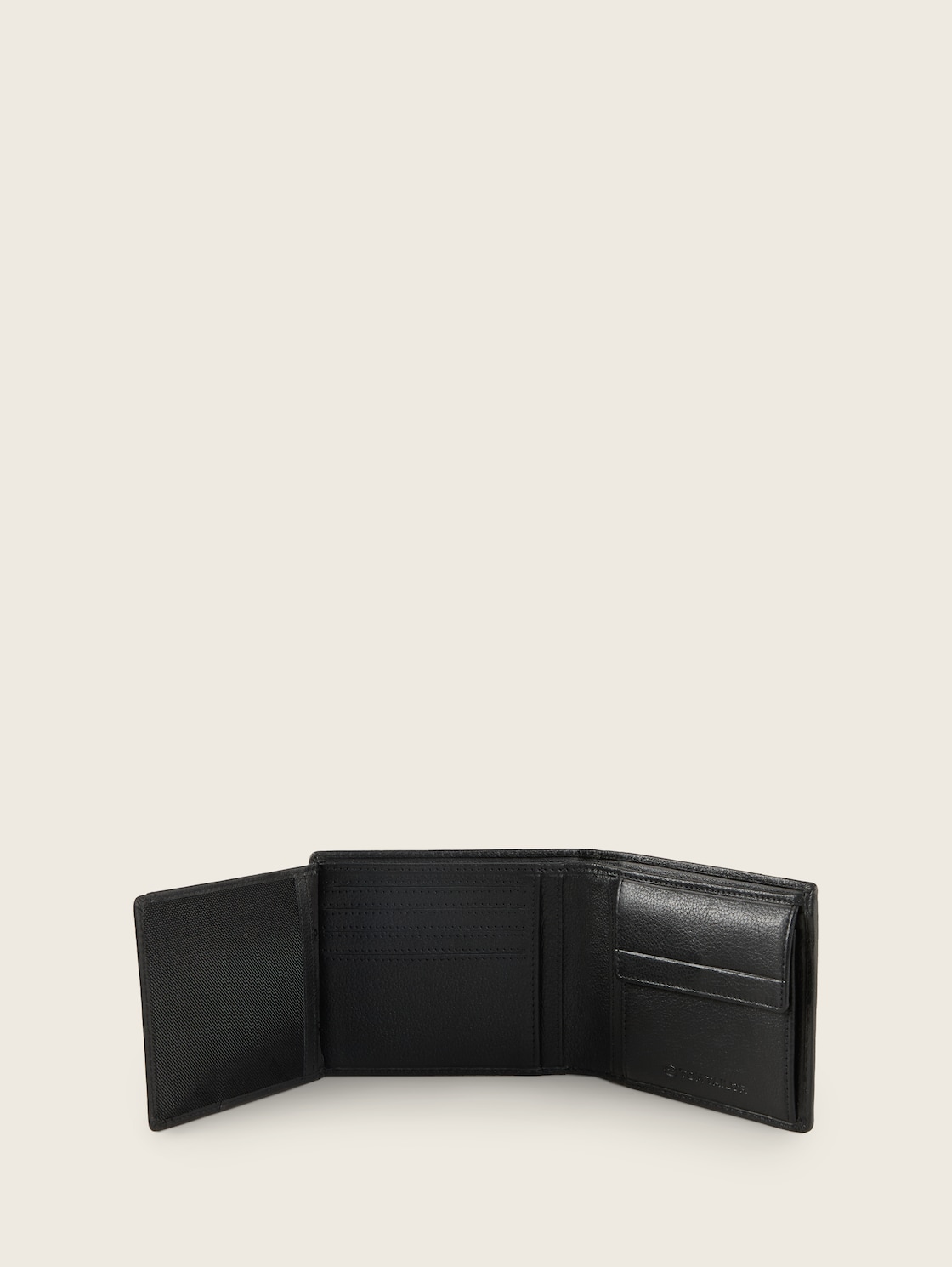 TTBELA Brieftasche aus Leder - schwarz / black - seitliche Produkt-Ansicht 