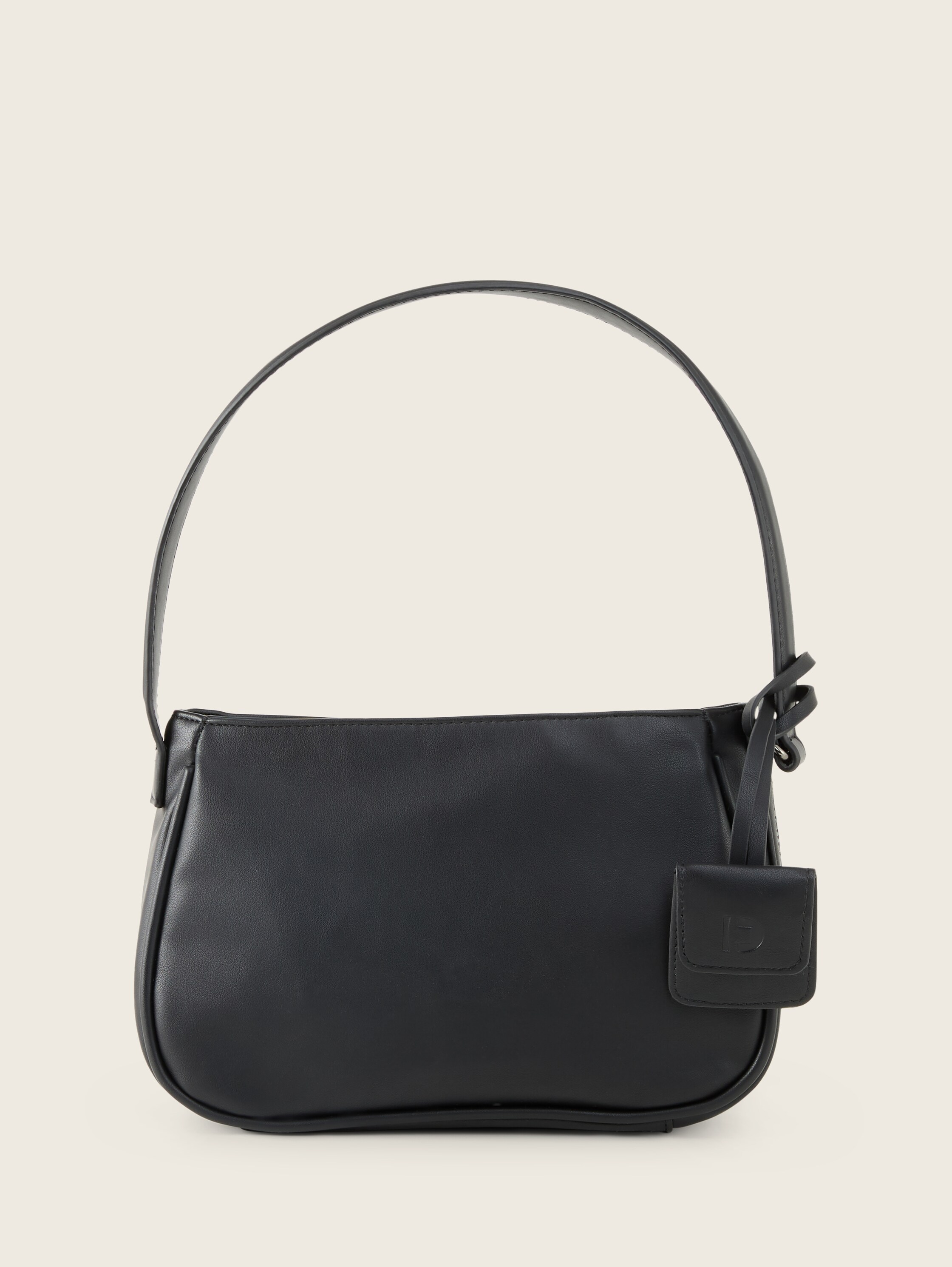 TTBENA Schultertasche mit Logo-Anhänger - schwarz_black - 