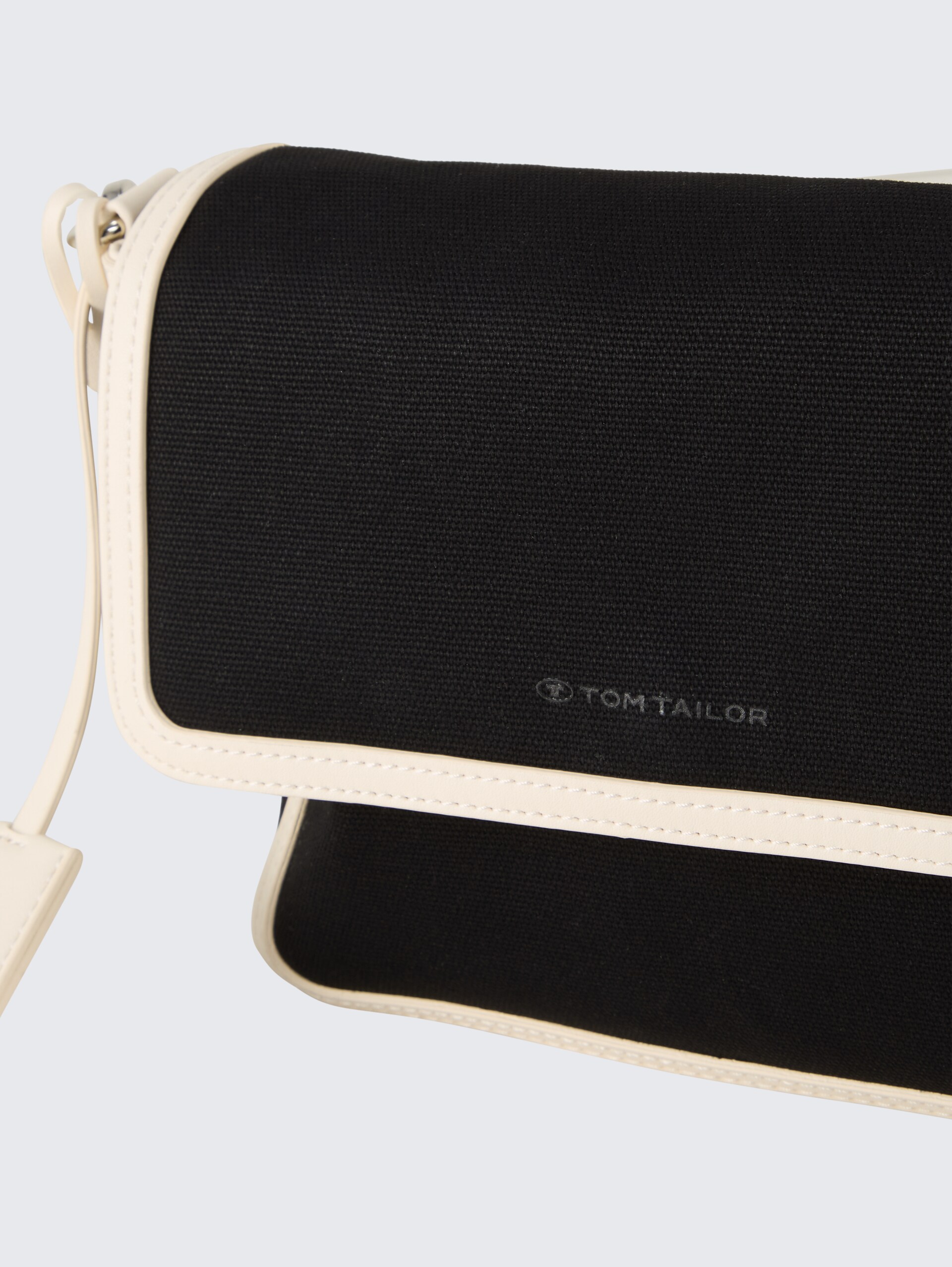 TTSUZI M Schultertasche mit kontrastierenden Kantendetails - schwarz / black - seitliche Produkt-Ansicht 