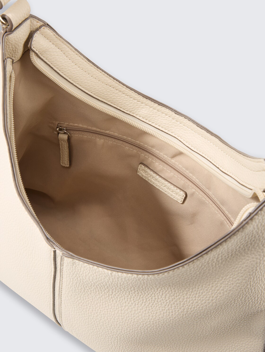 TTJEMA M Beuteltasche mit Ziernaht - off white / off white - seitliche Produkt-Ansicht 