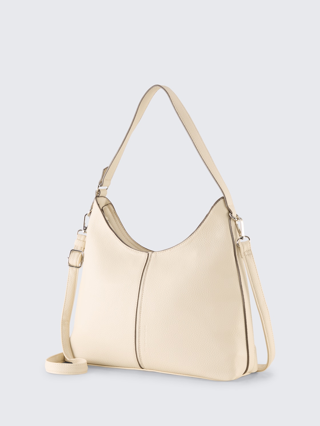 TTJEMA M Beuteltasche mit Ziernaht - off white / off white - seitliche Produkt-Ansicht 