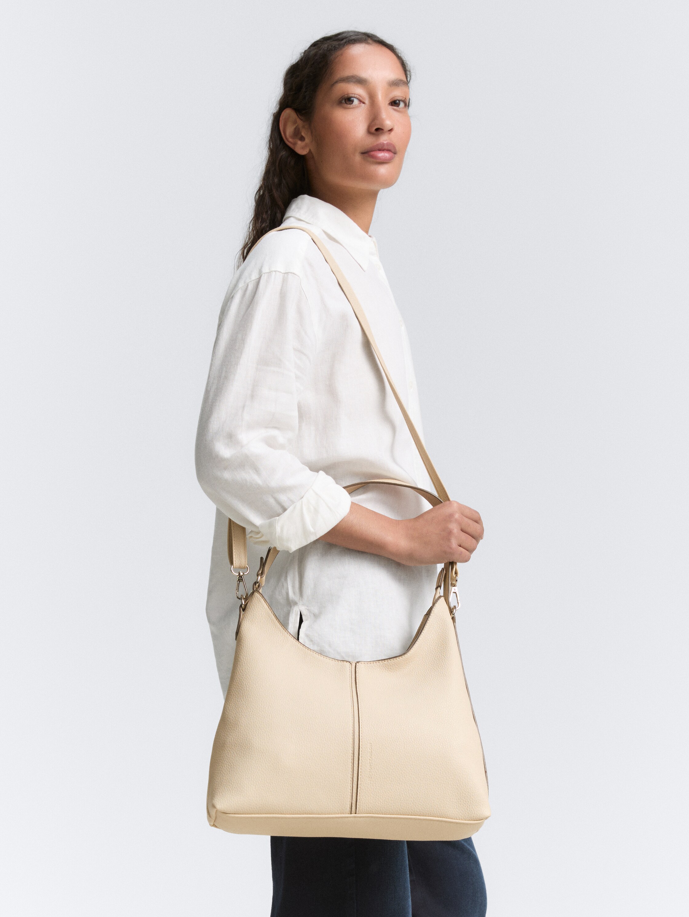 TTJEMA M Beuteltasche mit Ziernaht - off_white_off_white - 