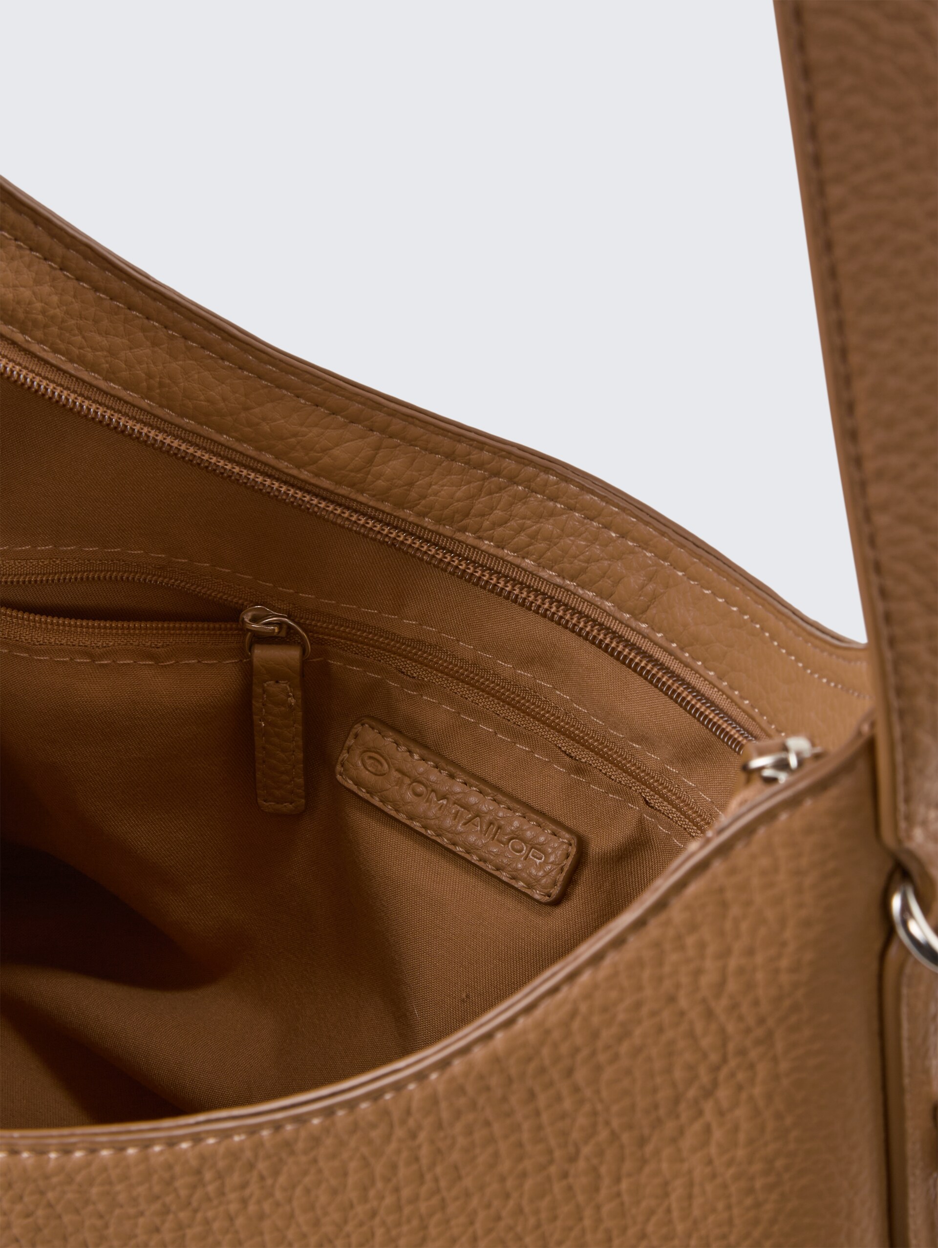 TTJEMA M Beuteltasche mit Ziernaht - camel / camel nature - seitliche Produkt-Ansicht 
