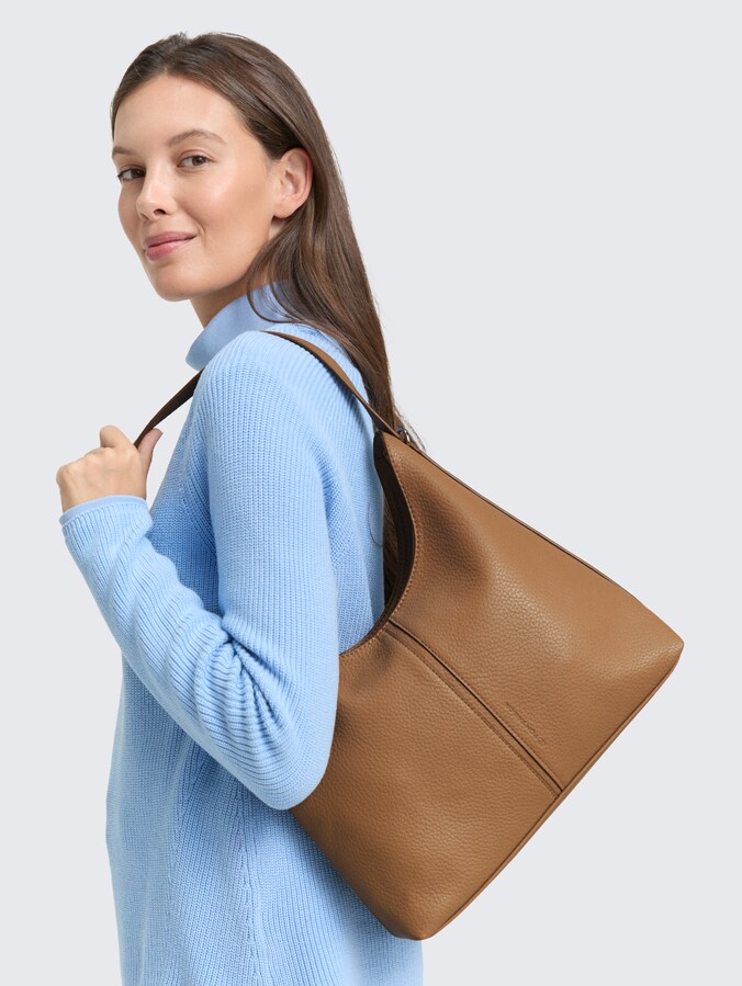 TTJEMA M Beuteltasche mit Ziernaht von Women, camel / camel nature
