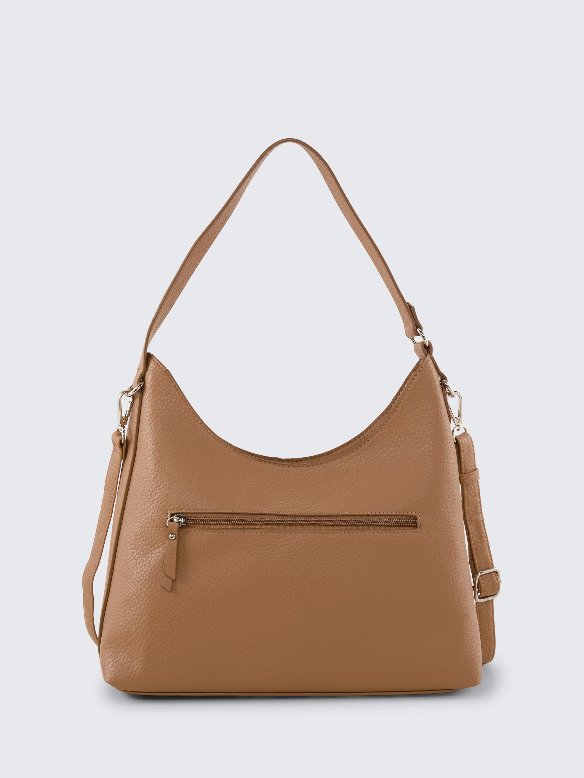TTJEMA M Beuteltasche mit Ziernaht - camel / camel nature - Produkt-Rückansicht