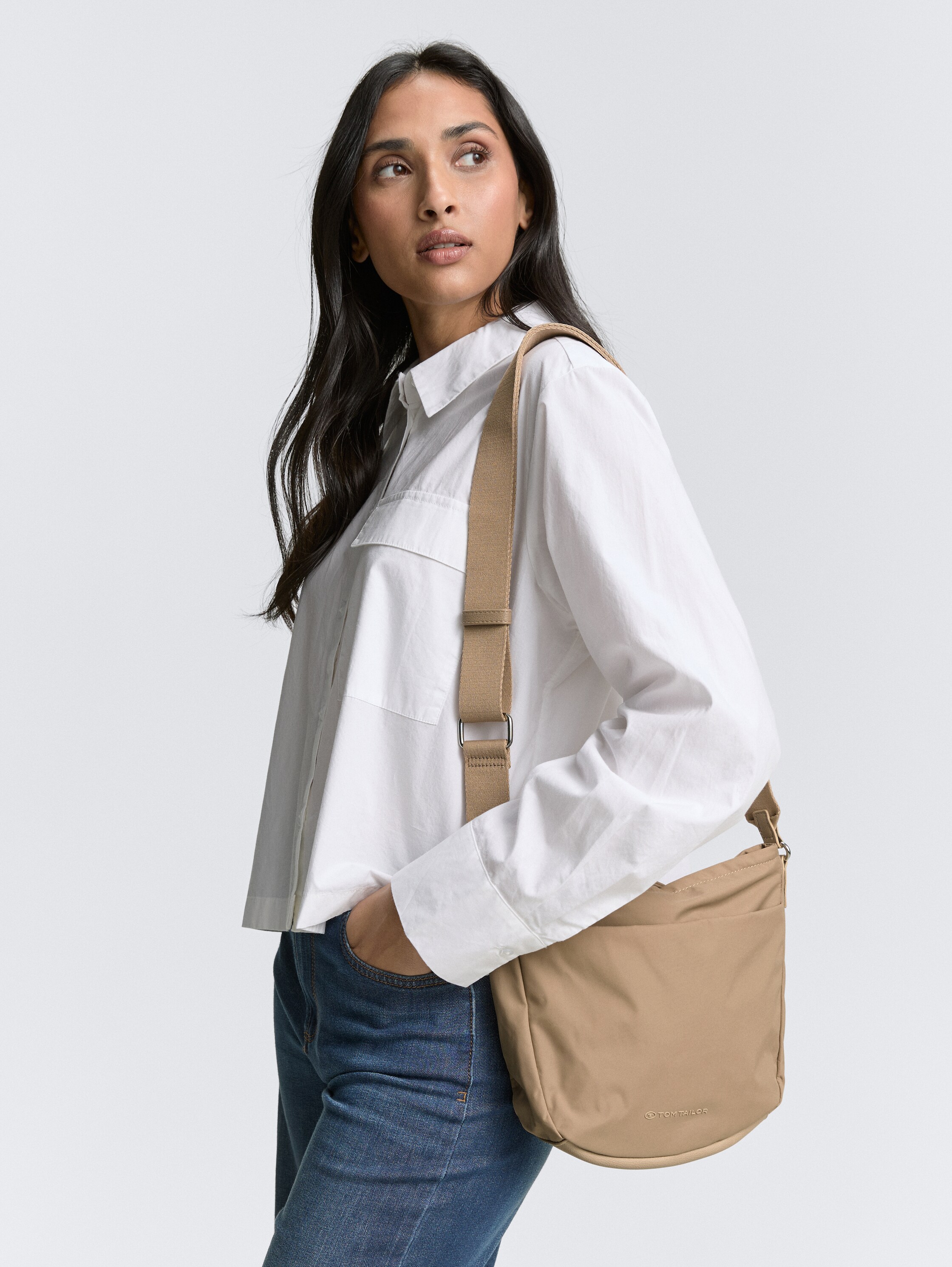 TTSANSA M Umhängetasche - taupe_taupe - 