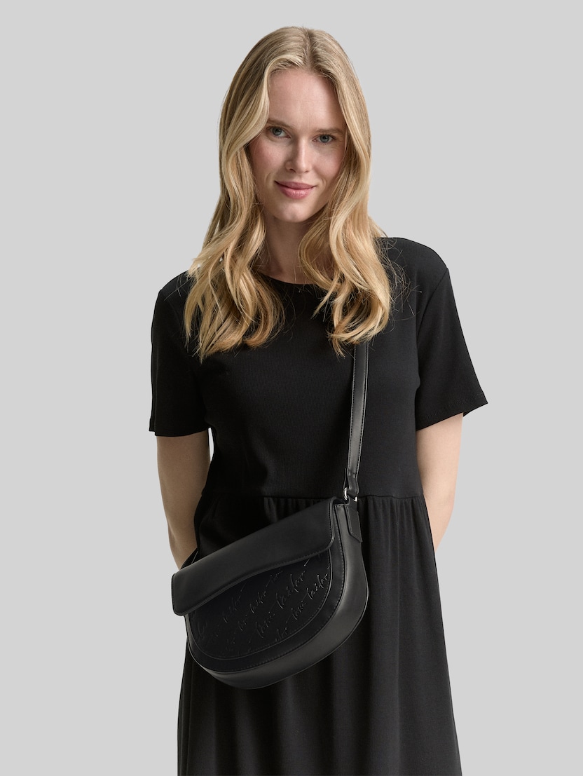 TTWENDI Umhängetasche mit Umschlag und Logo-Prägung von Women, schwarz / black